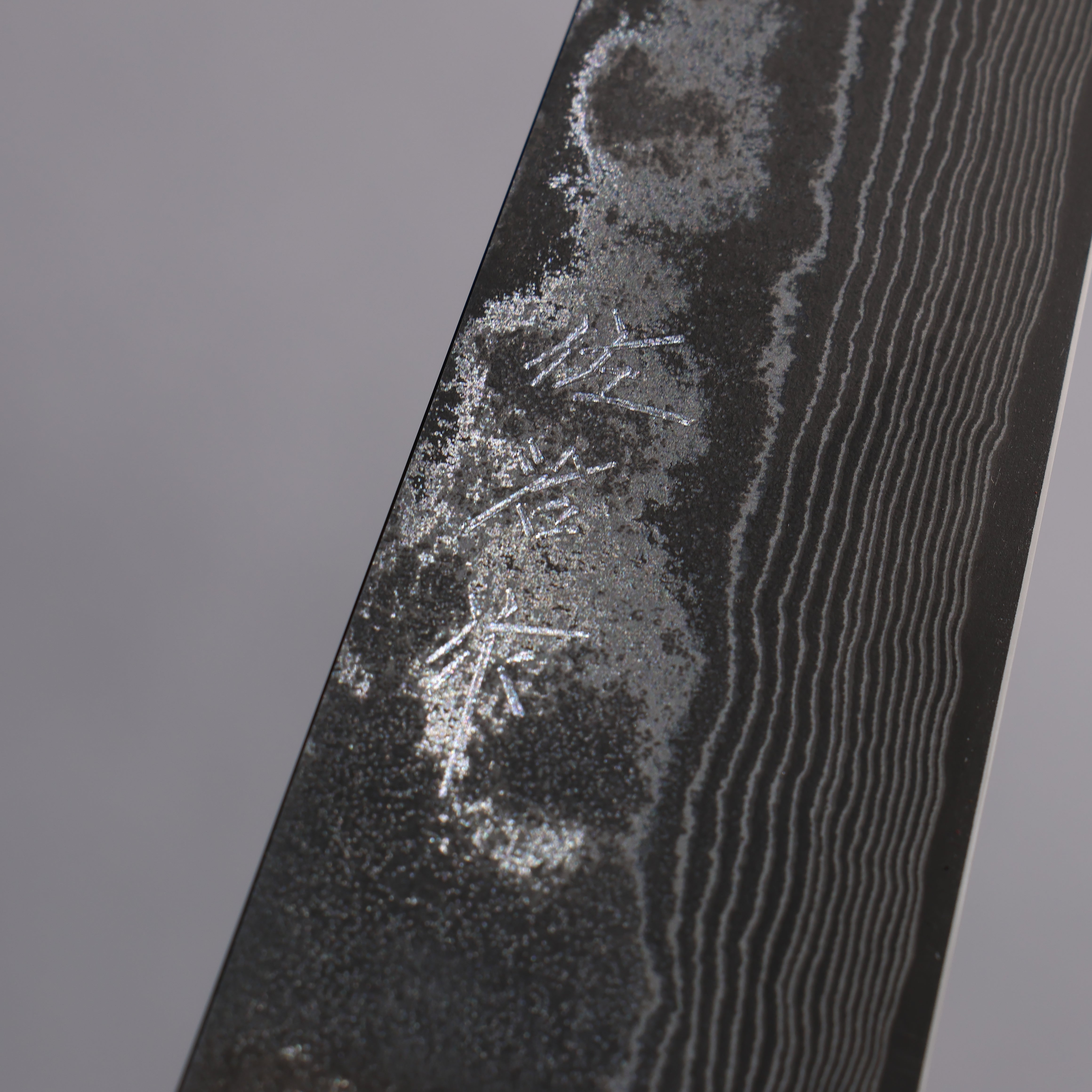 Takeshi Saji VG10 Black Damascus Petty-Utility 150mm Brown Deer Horn Handle - Seisuke Knife
