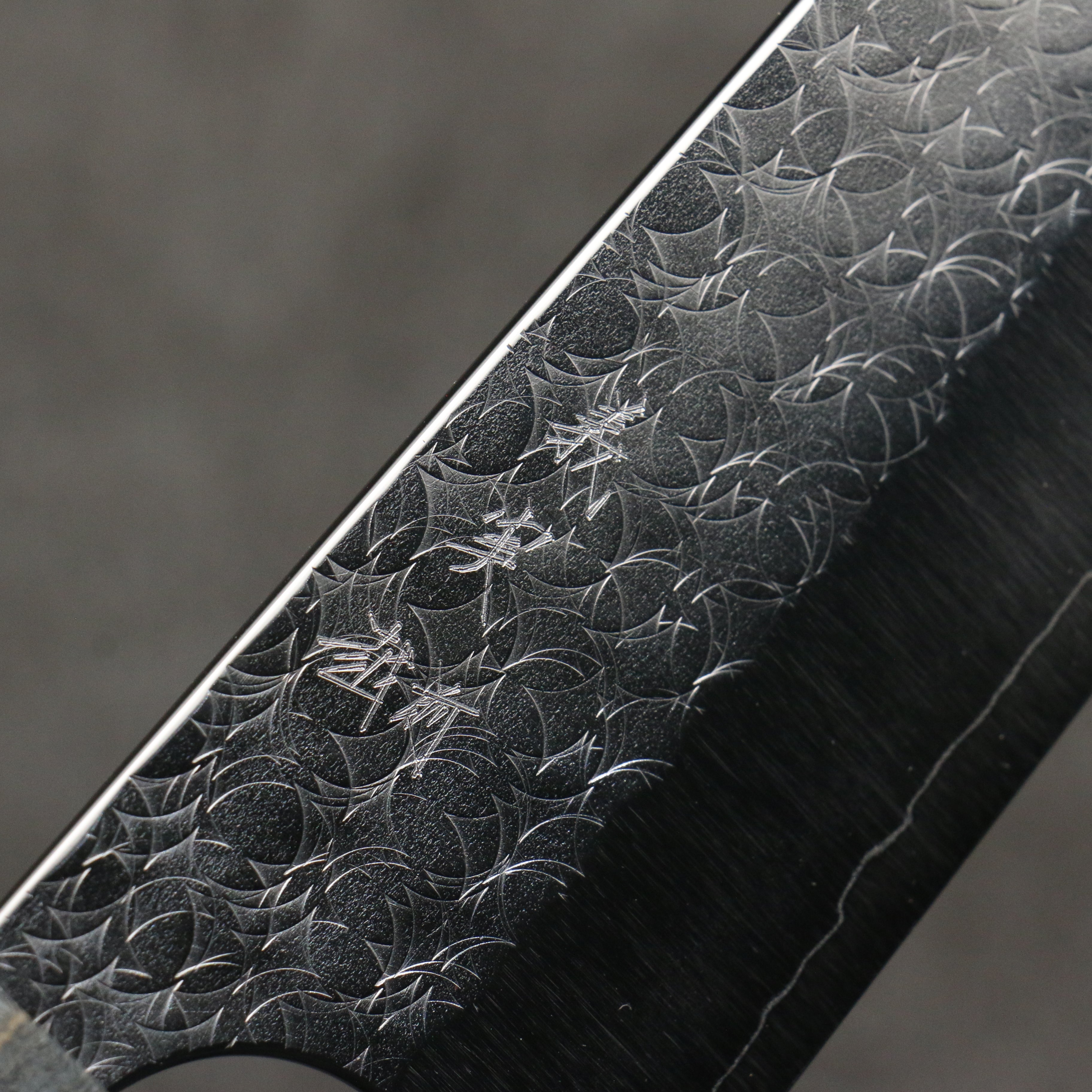 Yoshimi Kato Minamo SG2 Hammered Kiritsuke Gyuto 210mm Stabilized wood (With White ring) Handle - Seisuke Knife