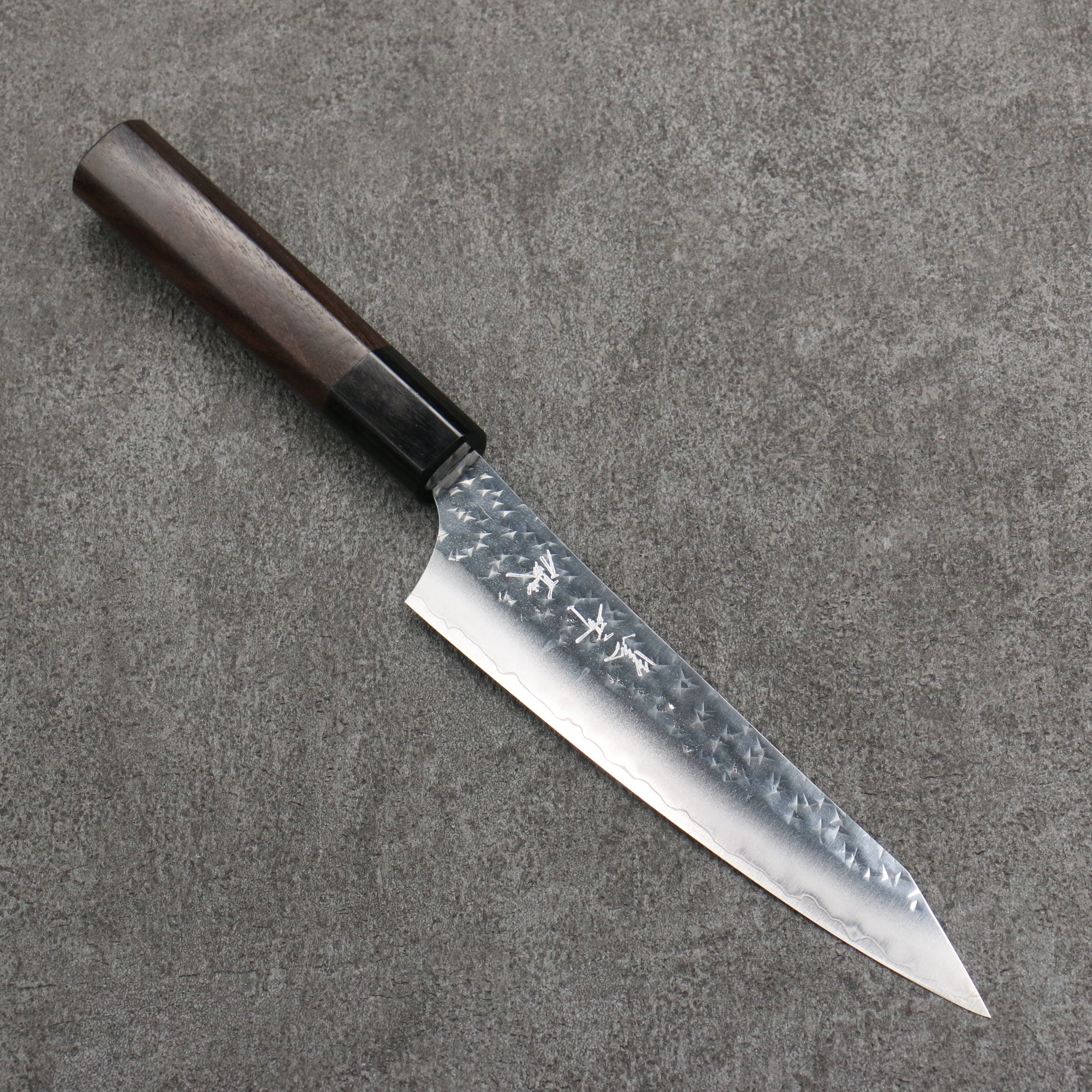 Yu Kurosaki Senko Ei SG2 Hammered Petty-Utility 150mm Rosewood (Ferrule: Black Pakka Wood) Handle - Seisuke Knife