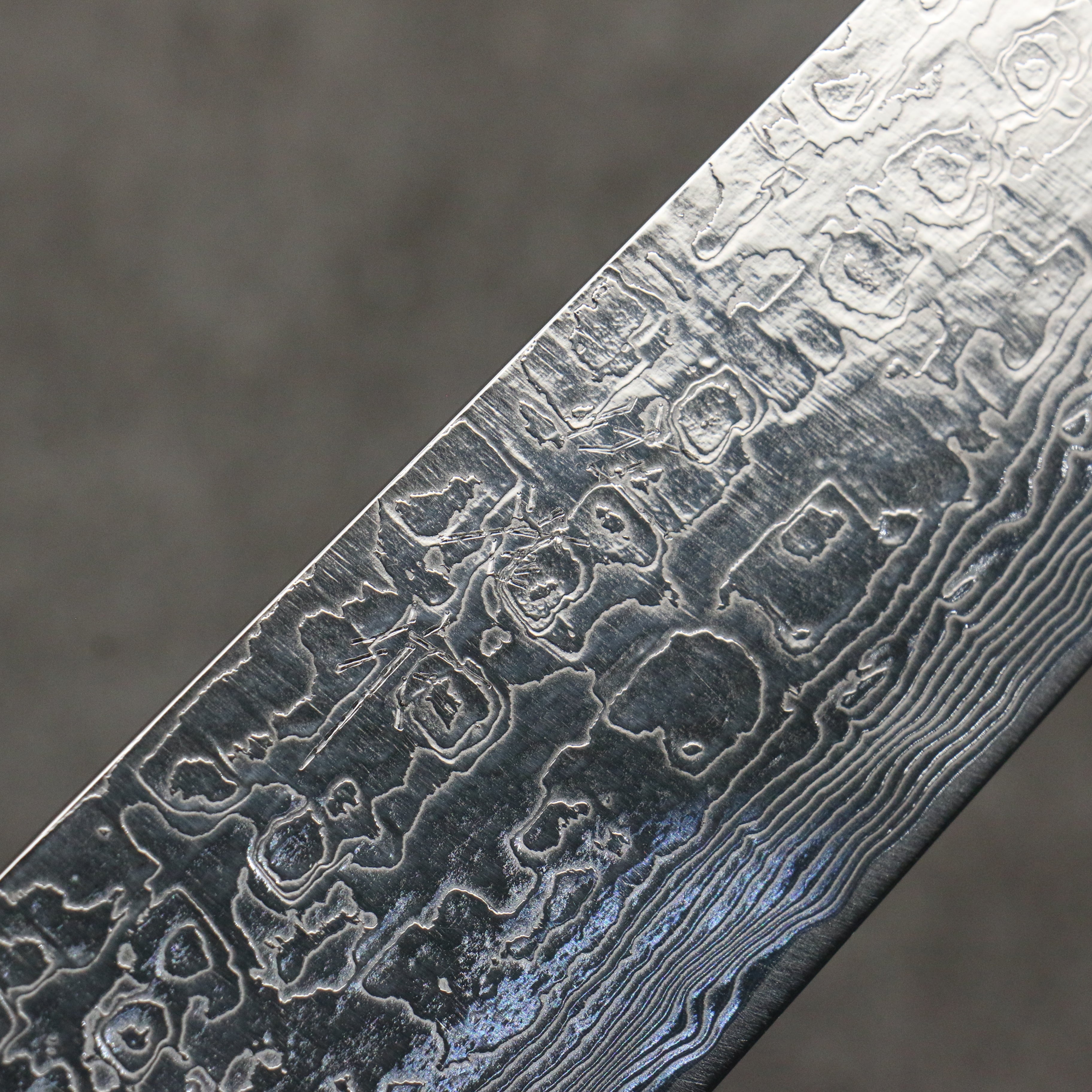 Takeshi Saji SG2 Damascus Diamond Finish Sakimaru Sujihiki 240mm White and Green Marble Acrylic Handle - Seisuke Knife