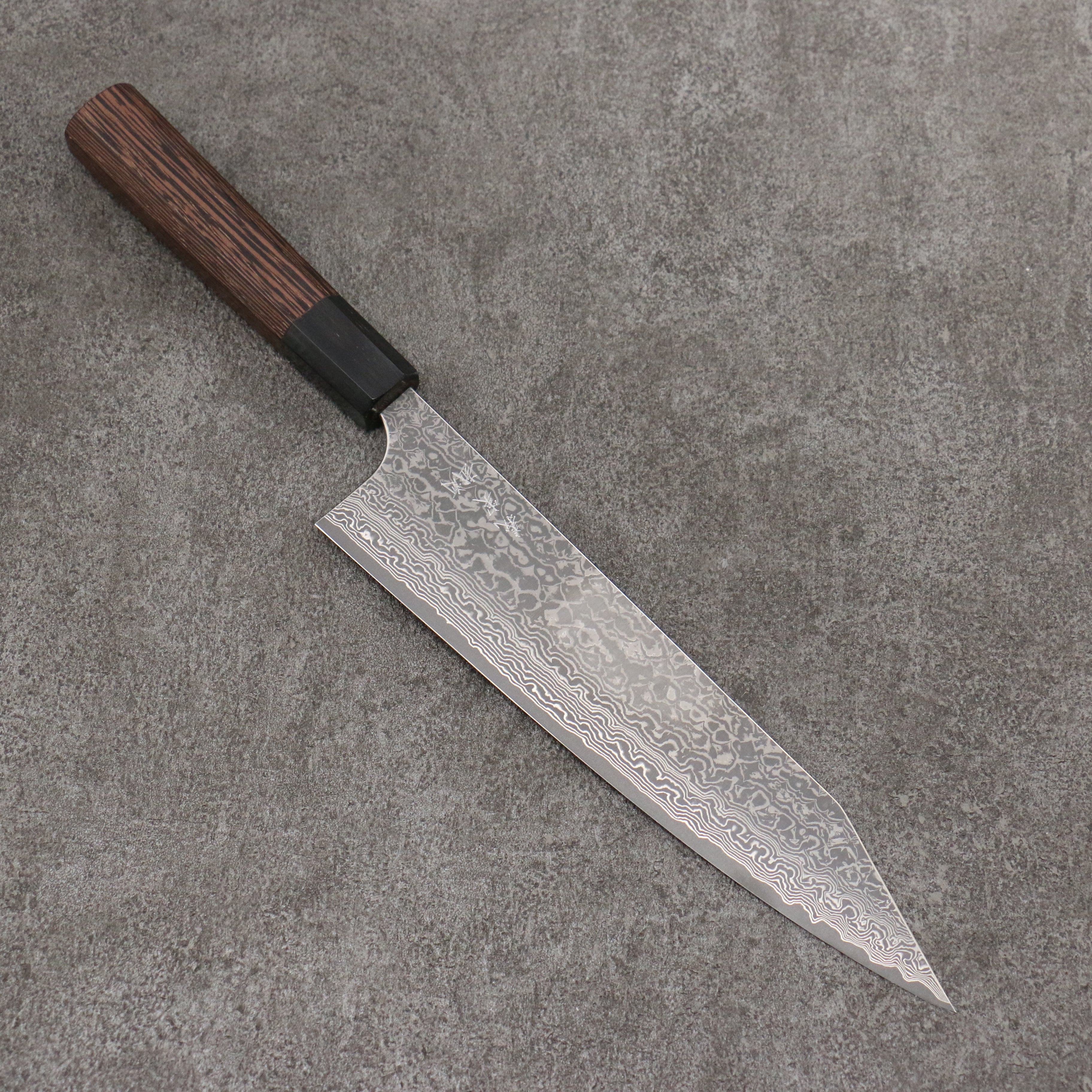 Yoshimi Kato VG10 Damascus Kiritsuke Gyuto 210mm Wenge Handle - Seisuke Knife