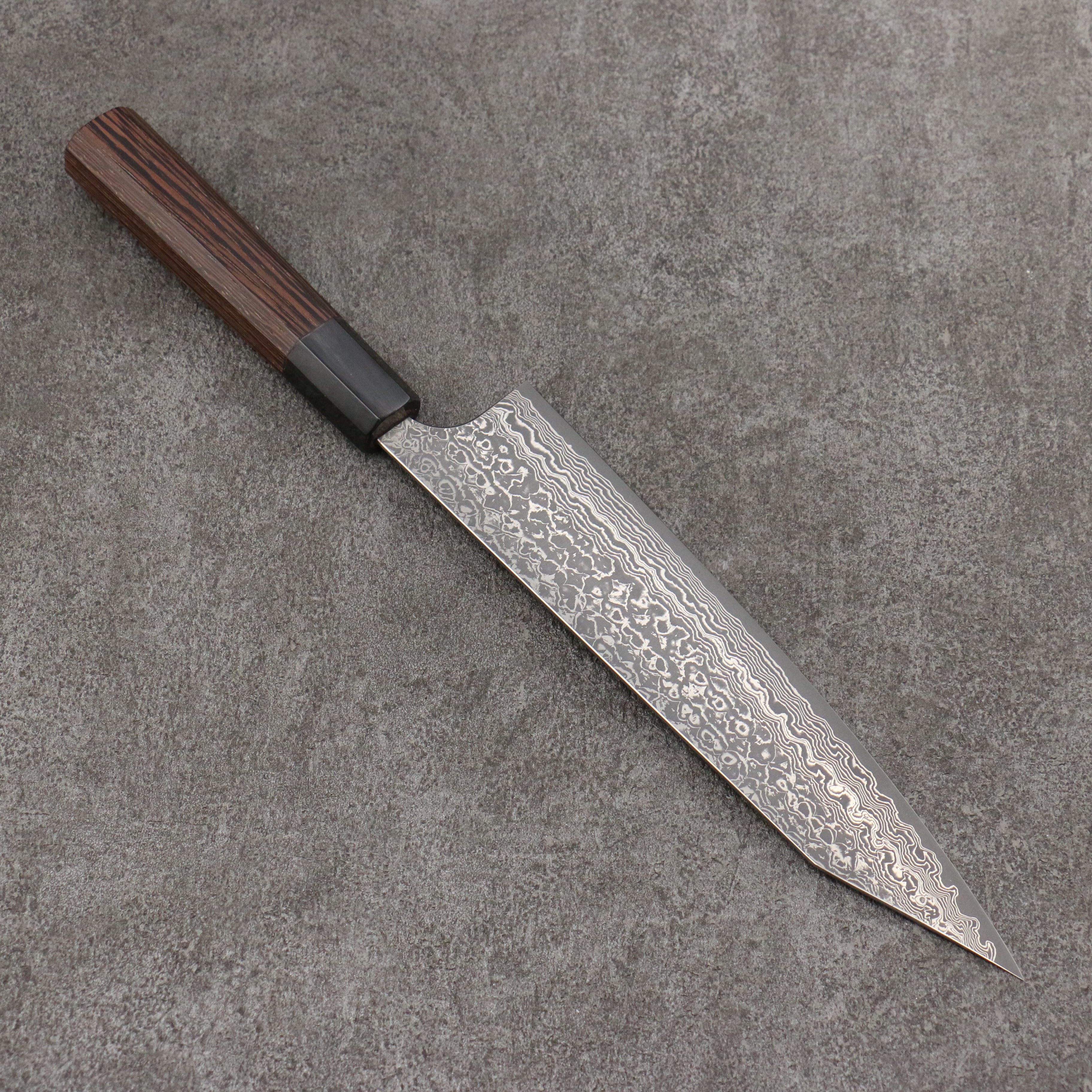 Yoshimi Kato VG10 Damascus Kiritsuke Gyuto 210mm Wenge Handle - Seisuke Knife