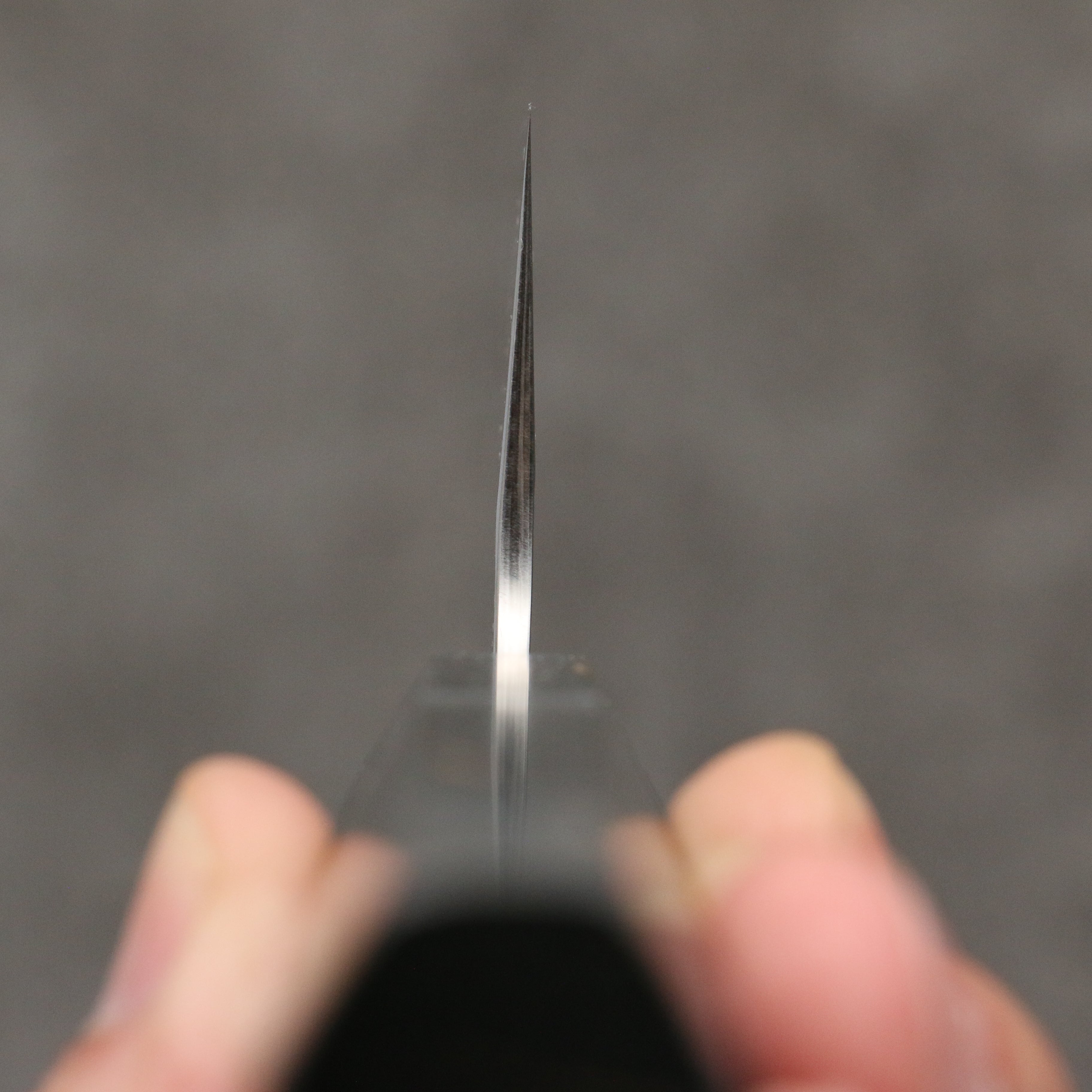 Yoshimi Kato Minamo SG2 Hammered Santoku 170mm Gray Stablilized Wood (Black and White Rings) Handle - Seisuke Knife