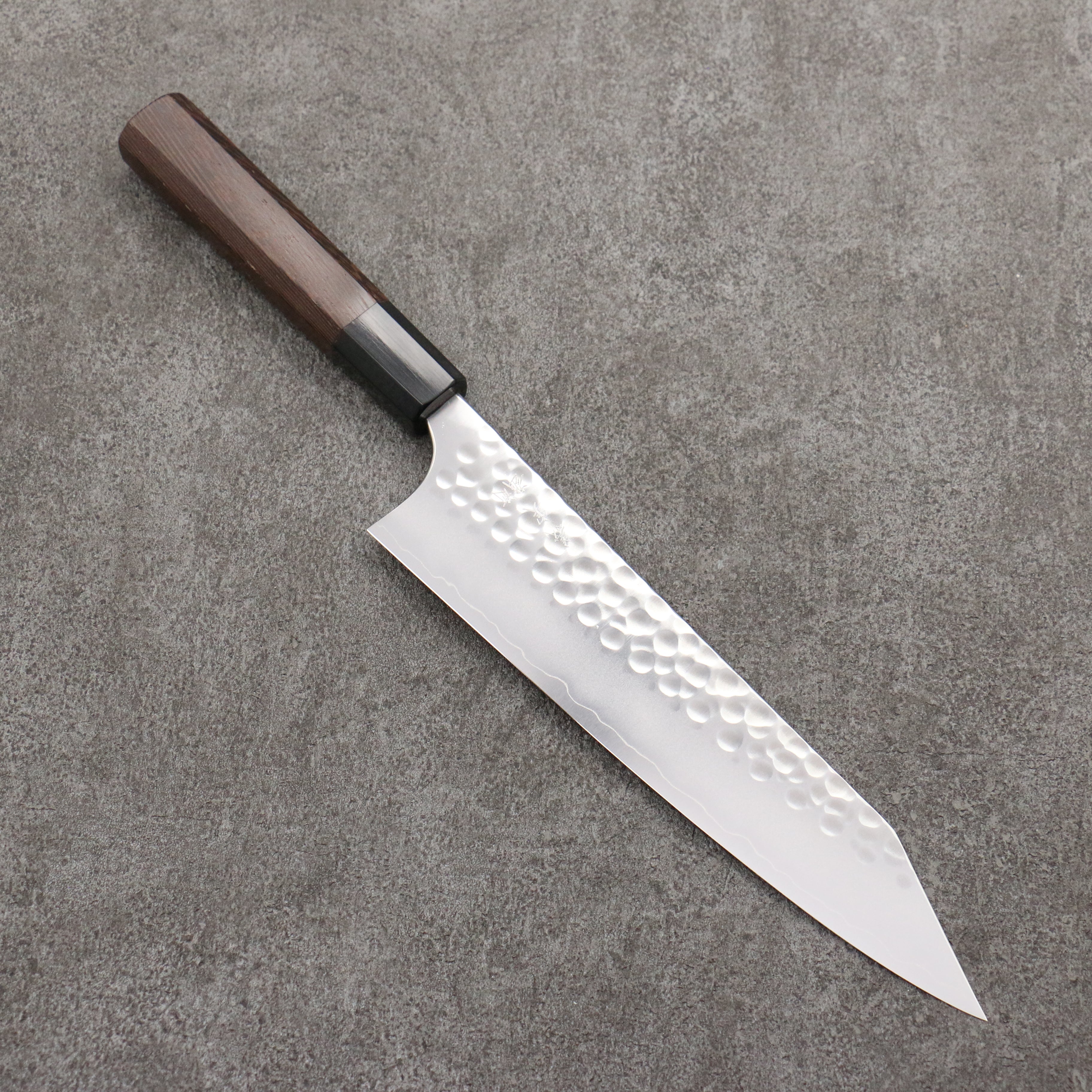 Yoshimi Kato Silver Steel No.3 Hammered(Maru) Migaki Finished Kiritsuke Gyuto 210mm Wenge Handle - Seisuke Knife