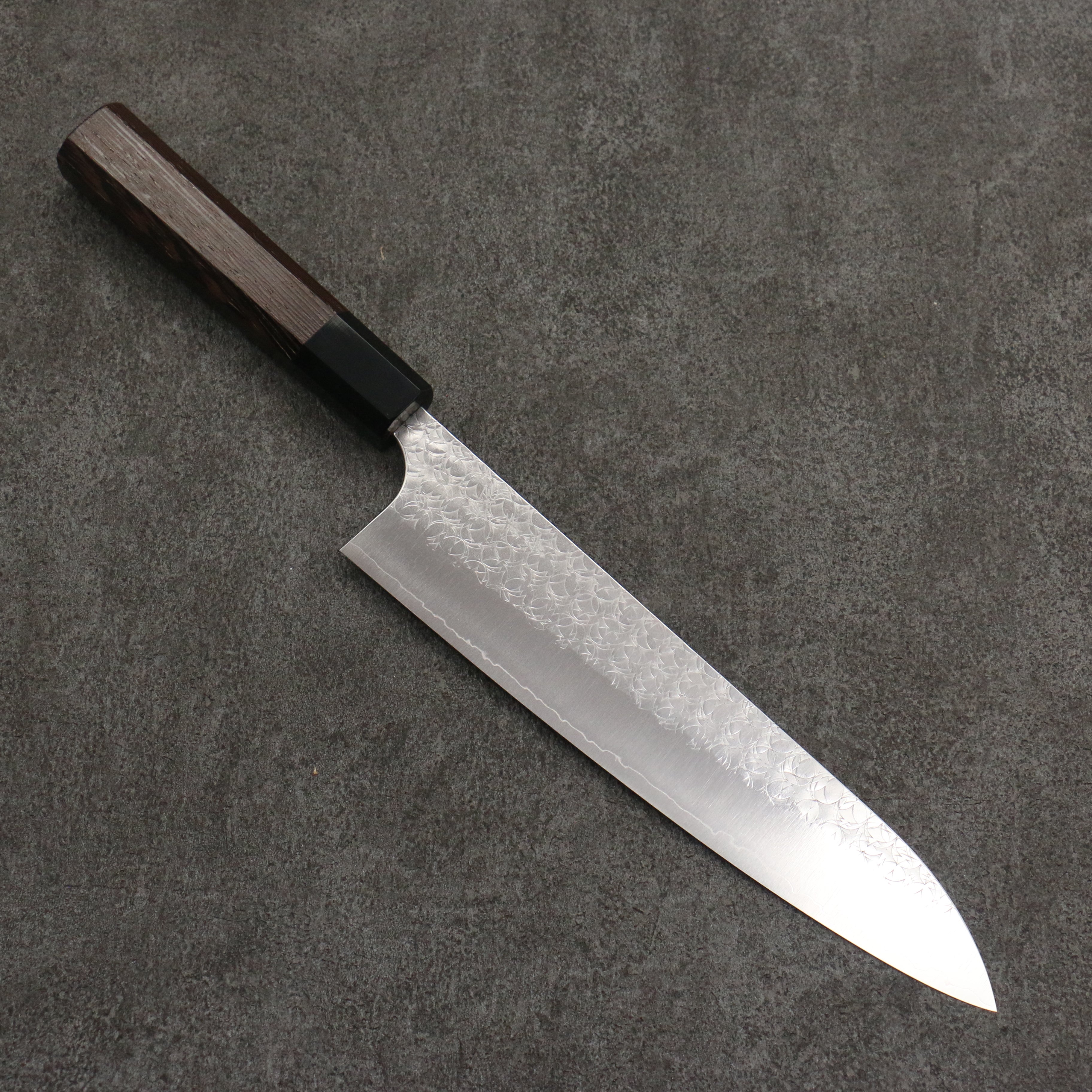 Yoshimi Kato Minamo SG2 Hammered Gyuto 210mm Wenge Handle - Seisuke Knife