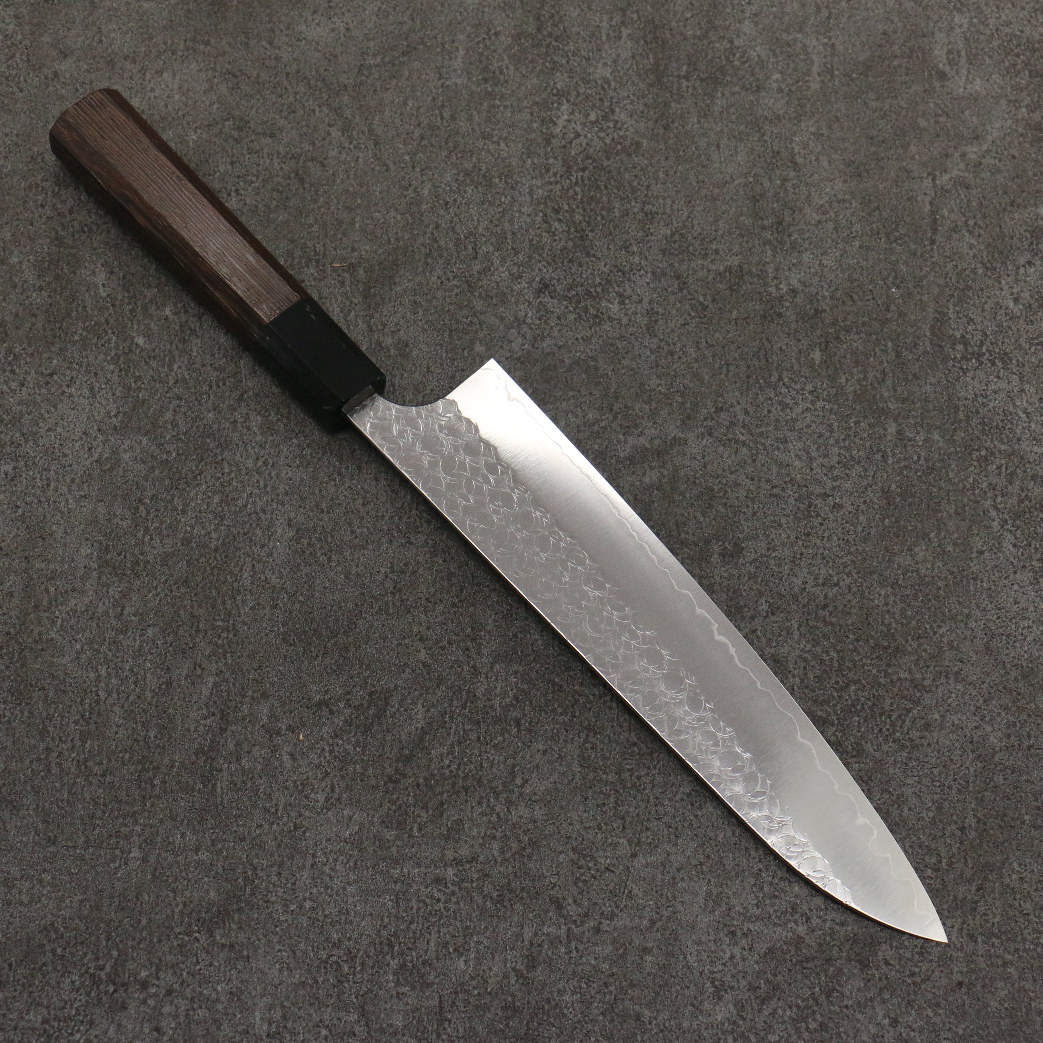 Yoshimi Kato Minamo SG2 Hammered Gyuto 210mm Wenge Handle - Seisuke Knife