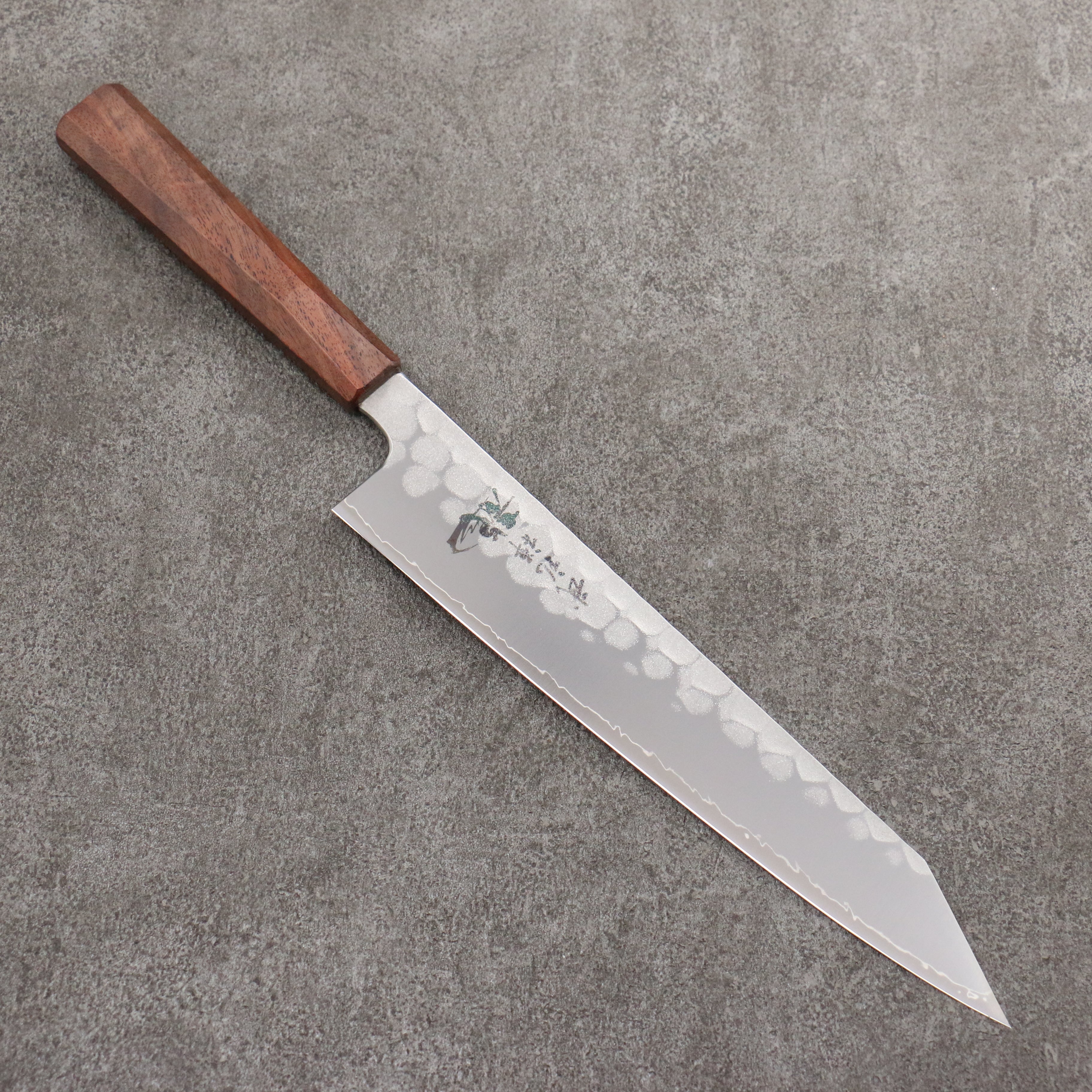 Ryusen Blazen Ryu Wa SG2 Hammered Gyuto 240mm Walnut Handle - Seisuke Knife