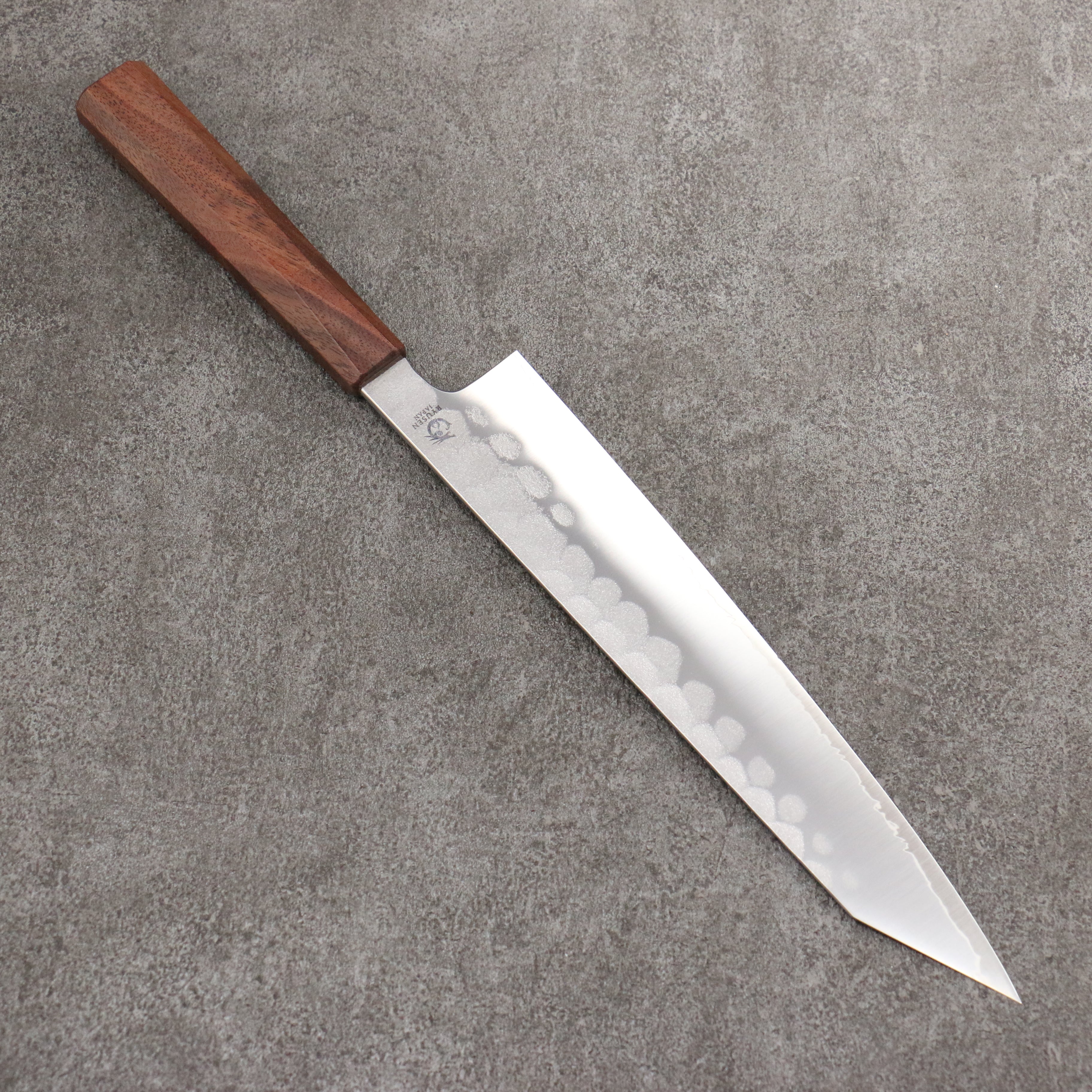Ryusen Blazen Ryu Wa SG2 Hammered Gyuto 240mm Walnut Handle - Seisuke Knife