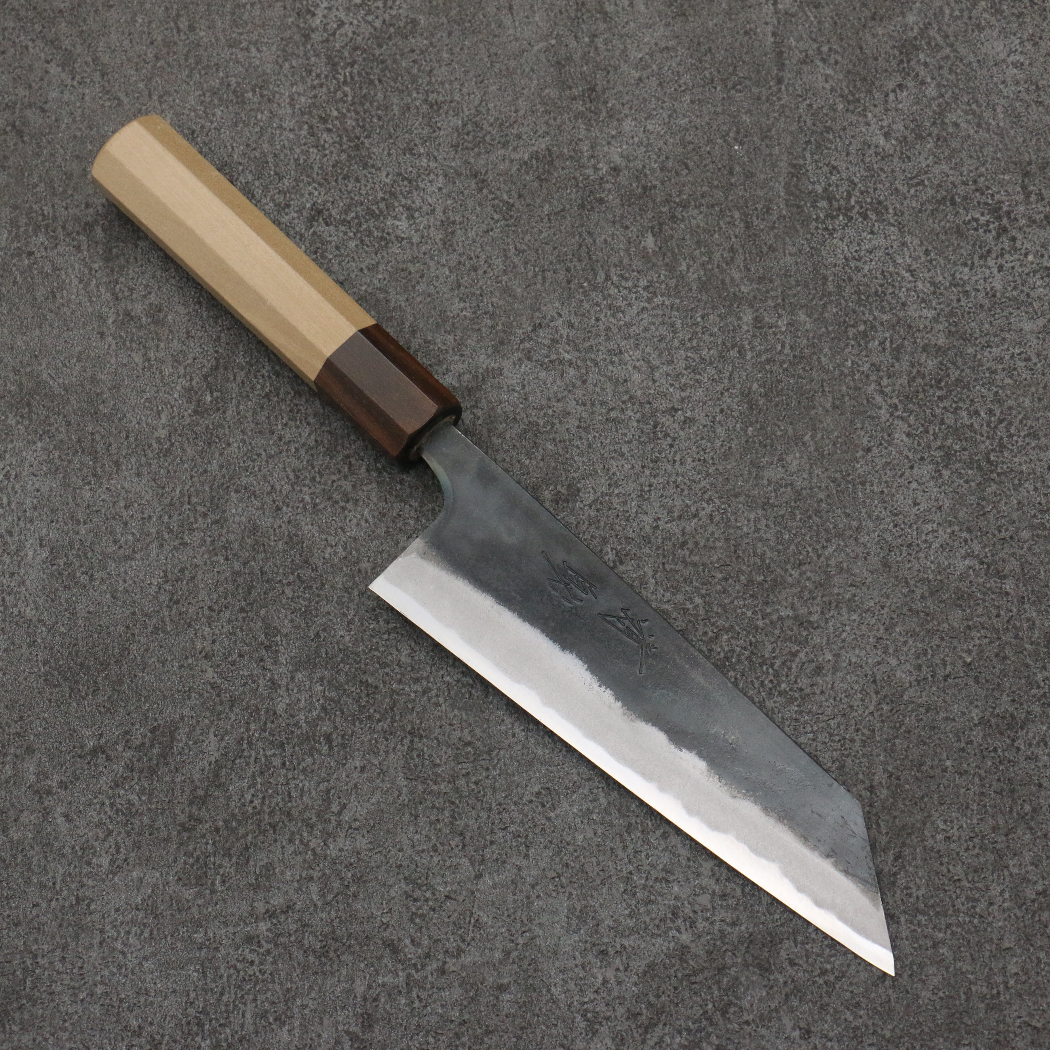Seisuke Blue Steel No.1 Black Finished Small Bunka 150mm Magnolia (Ferrule: Ebony) Handle - Seisuke Knife