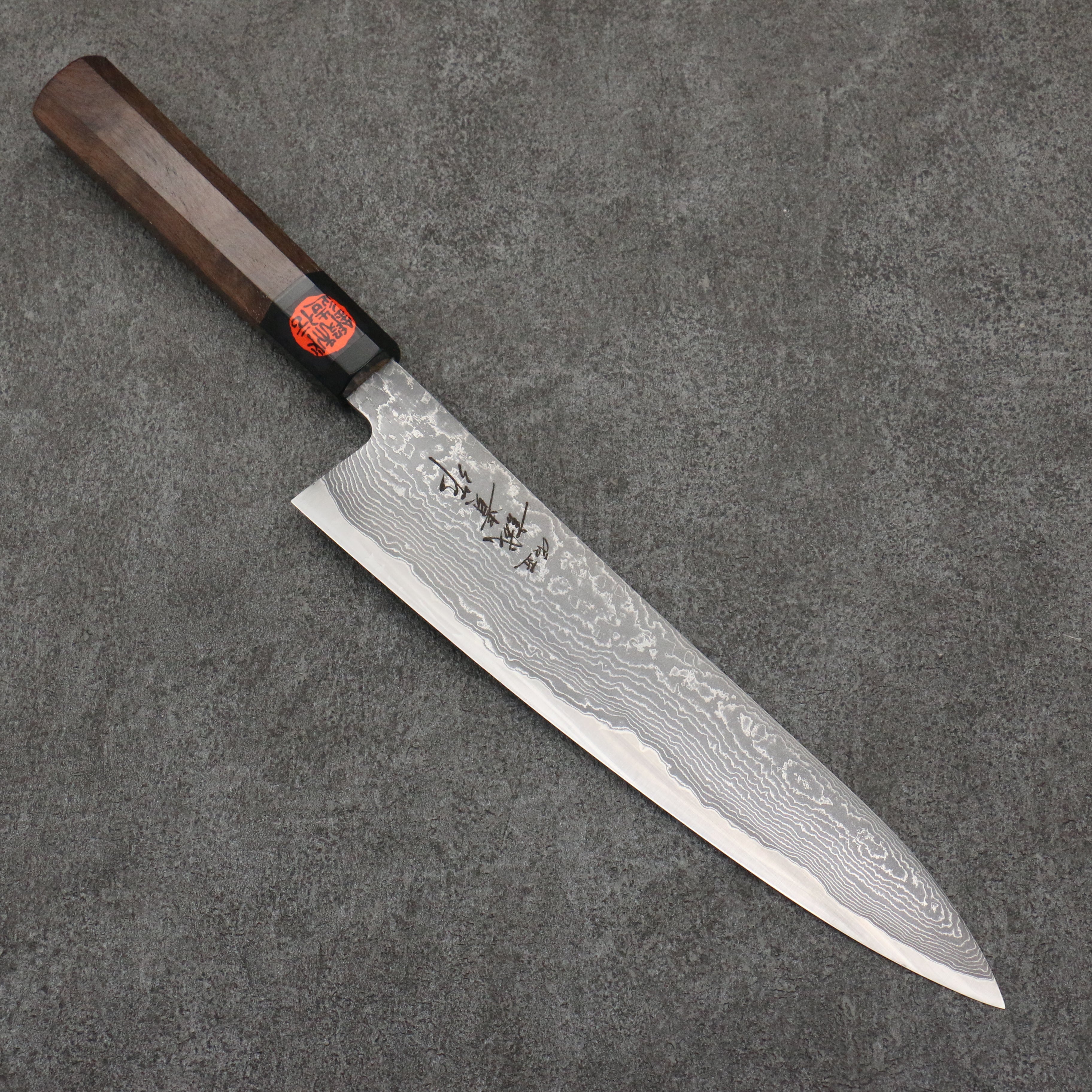 Shigeki Tanaka Harukaze SG2 Damascus Gyuto 240mm Walnut Handle - Seisuke Knife