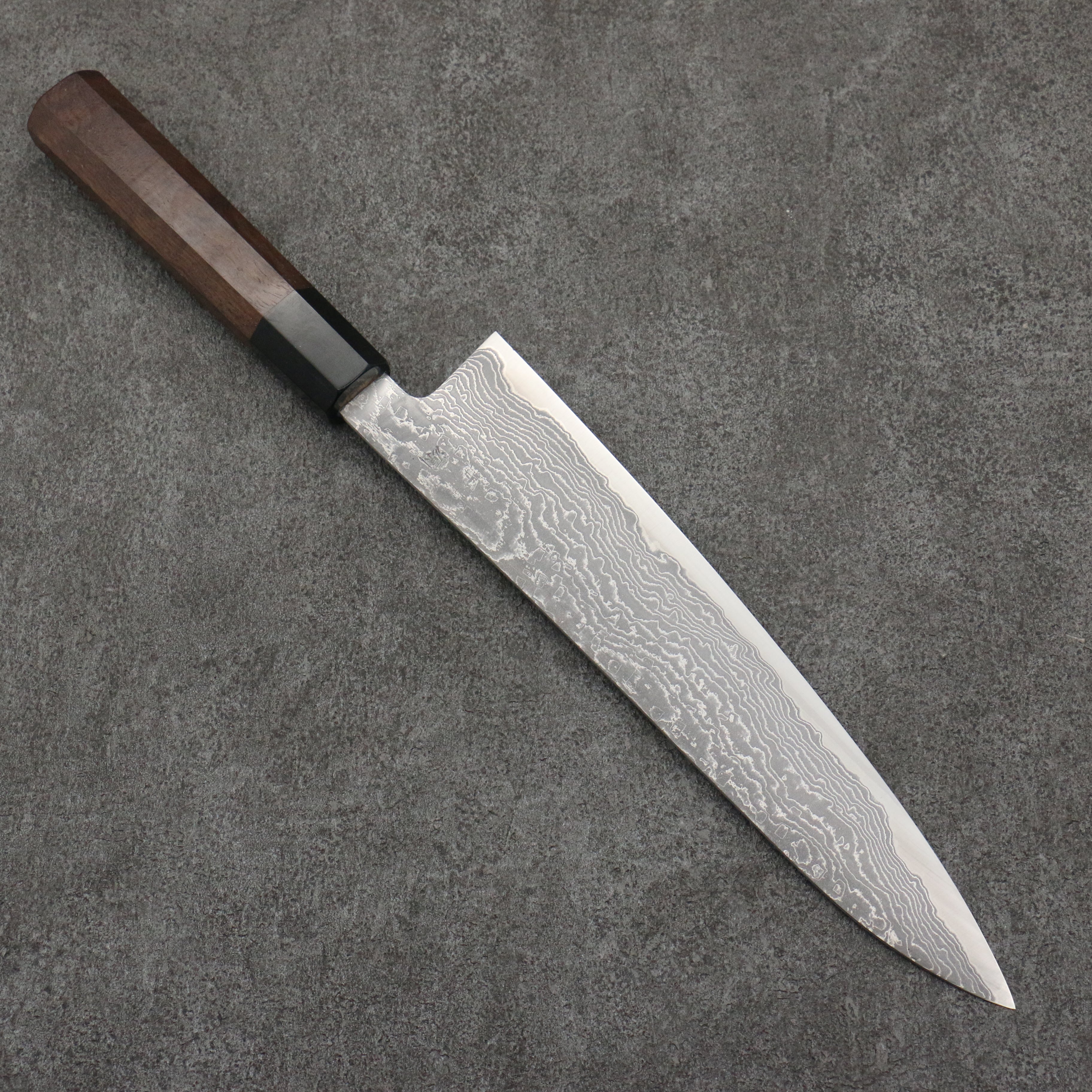 Shigeki Tanaka Harukaze SG2 Damascus Gyuto 240mm Walnut Handle - Seisuke Knife