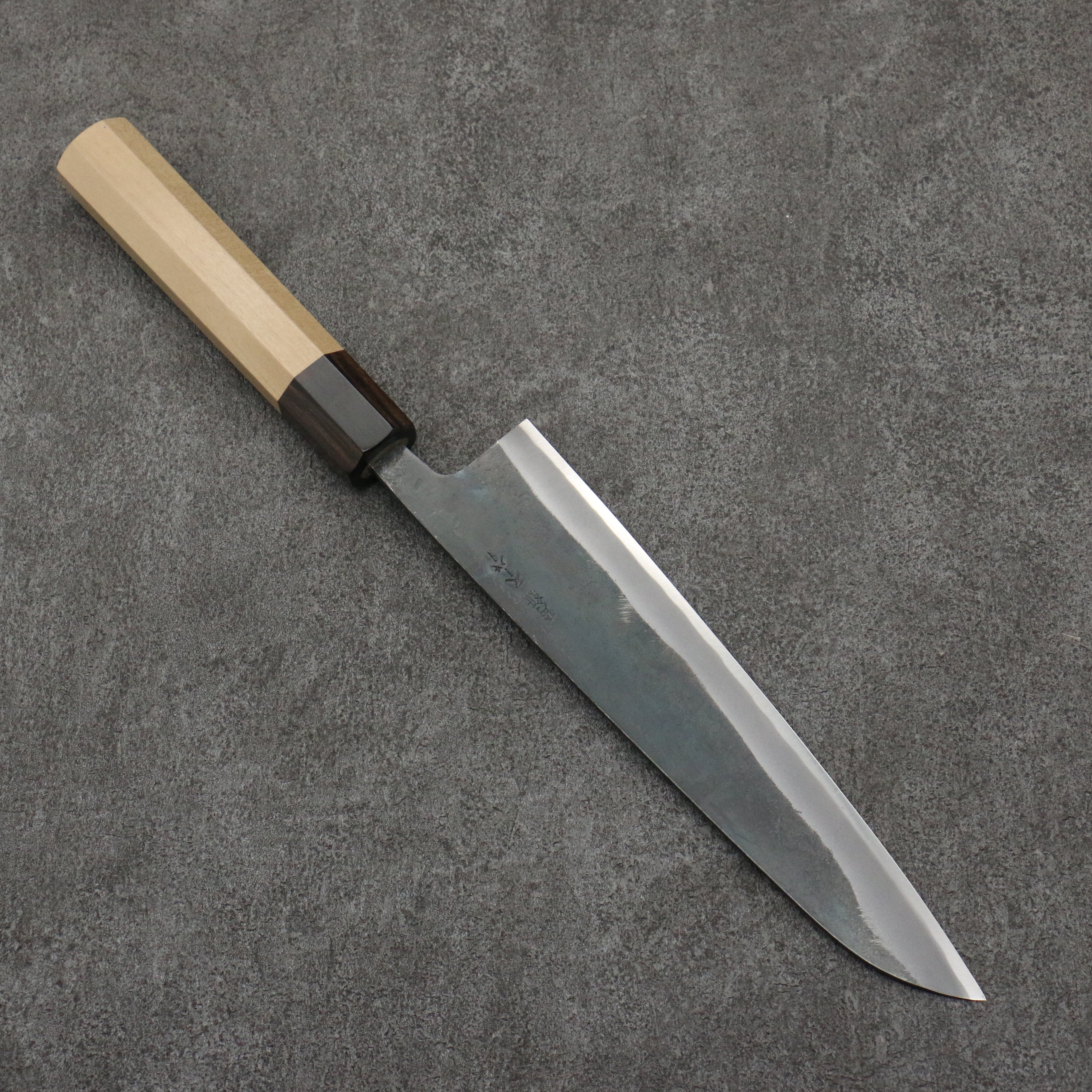 Seisuke Blue Super Black Finished Gyuto 210mm Magnolia (Ferrule: Ebony) Handle - Seisuke Knife