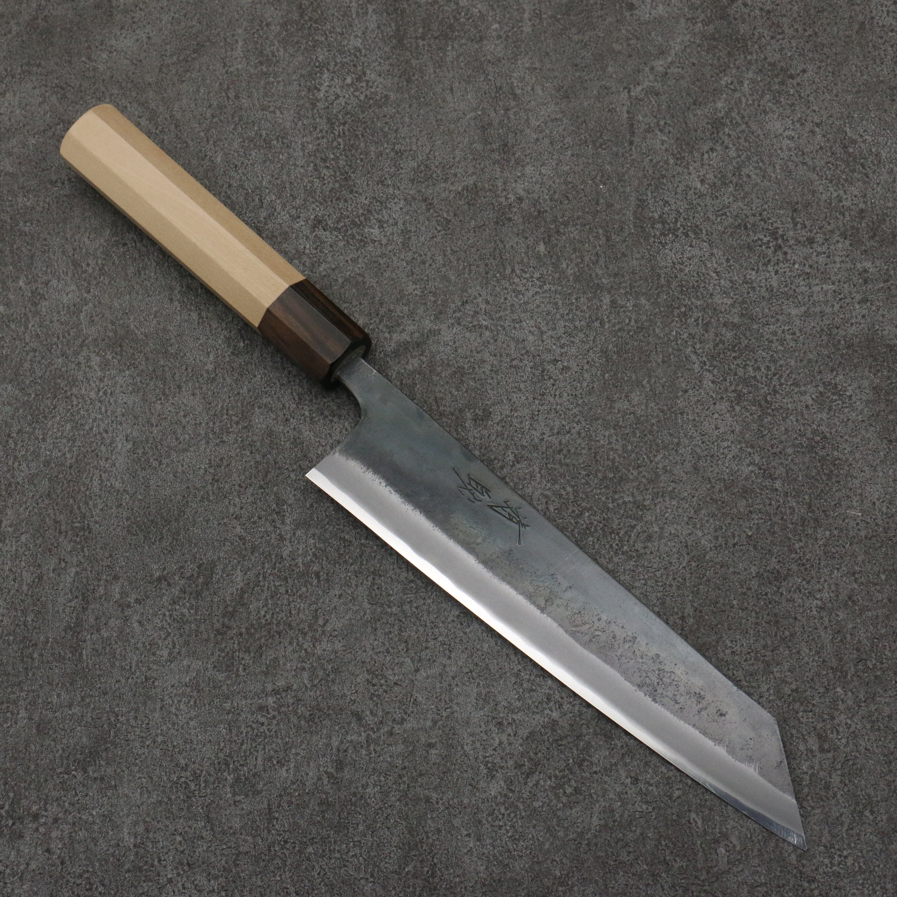 Seisuke Blue Super Black Finished Kiritsuke Gyuto 210mm Magnolia (Ferrule: Ebony) Handle - Seisuke Knife
