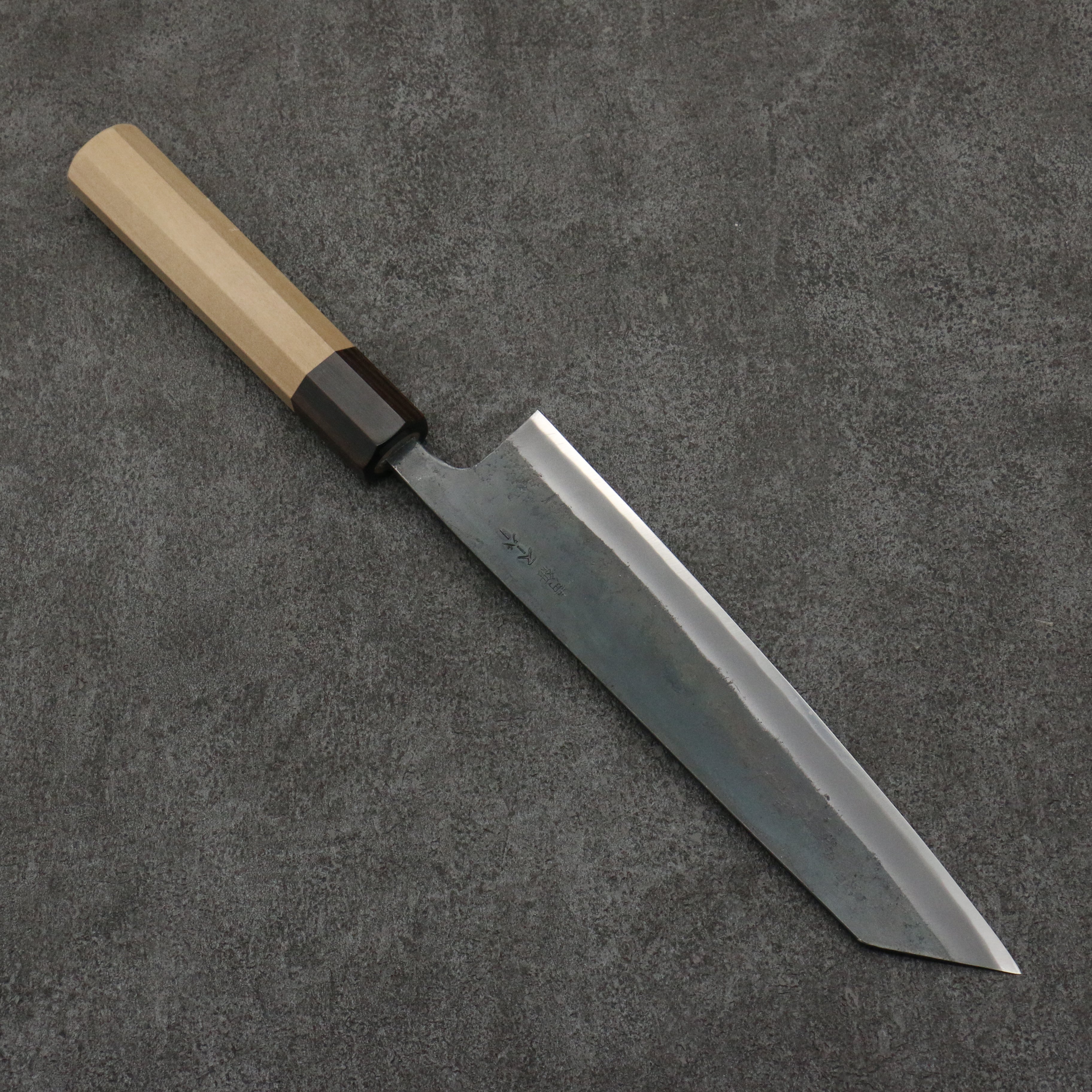 Seisuke Blue Super Black Finished Kiritsuke Gyuto 210mm Magnolia (Ferrule: Ebony) Handle - Seisuke Knife