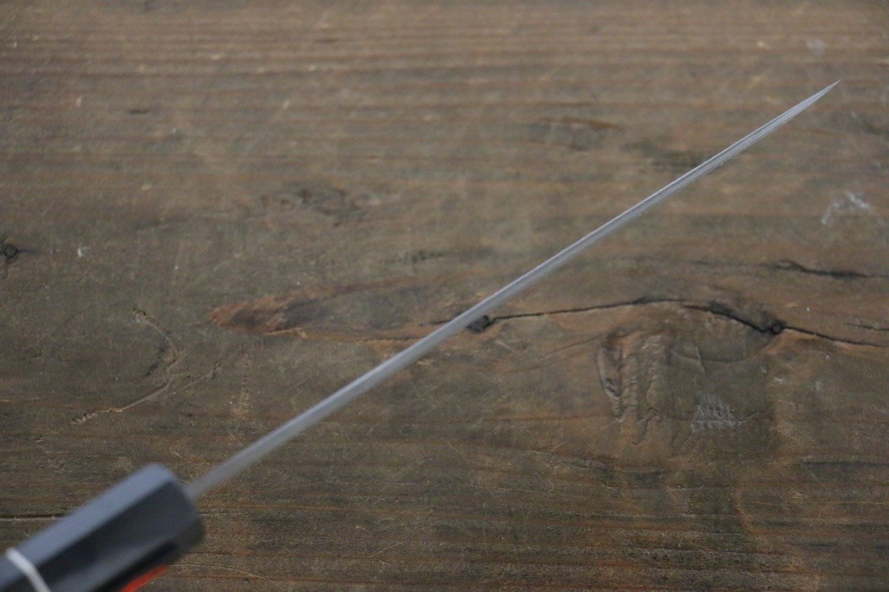 Shigeki Tanaka Habakiri SG2 Damascus Petty-Utility 150mm Ebony Wood Handle - Seisuke Knife
