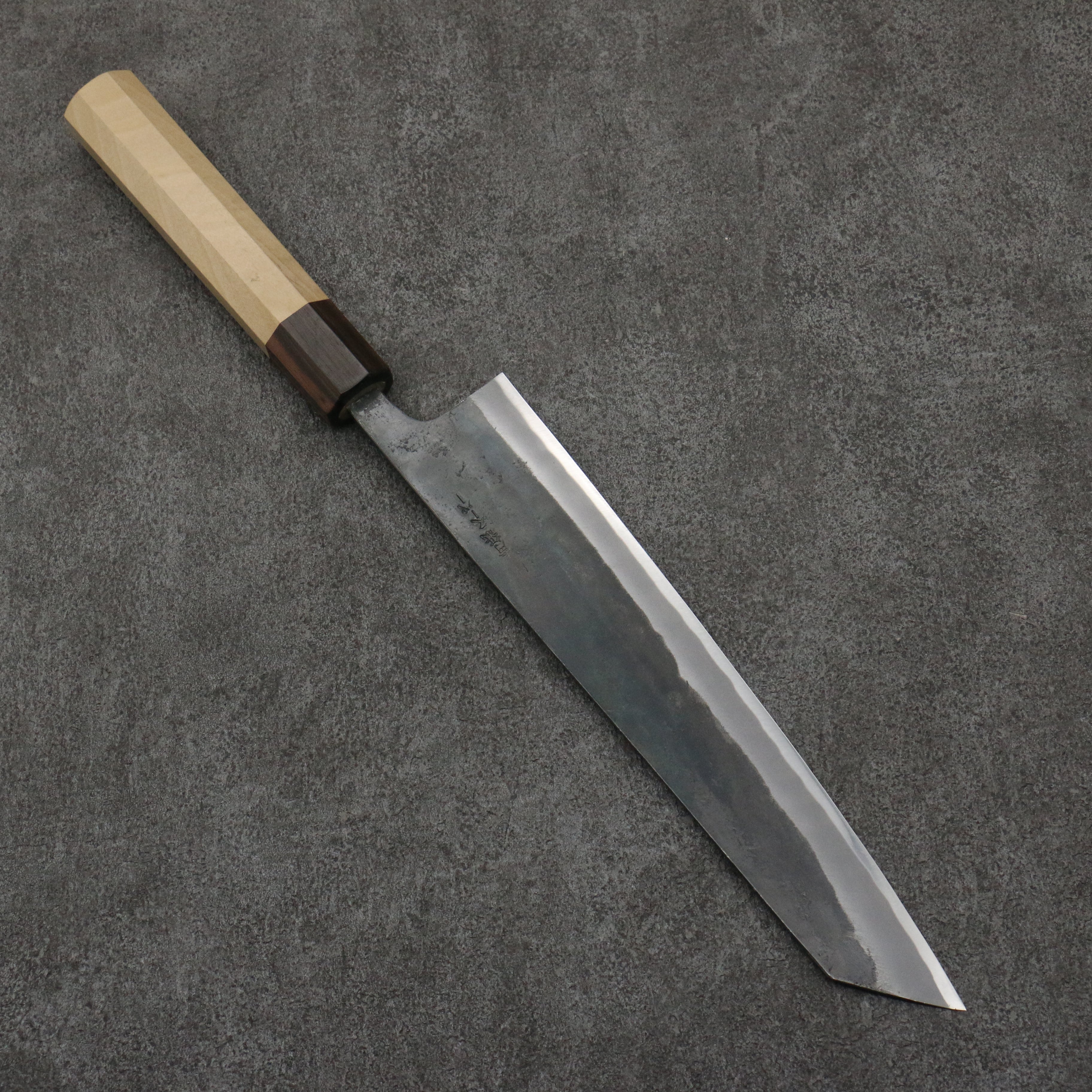 Seisuke Blue Super Black Finished Kiritsuke Gyuto 240mm Magnolia (Ferrule: Ebony) Handle - Seisuke Knife