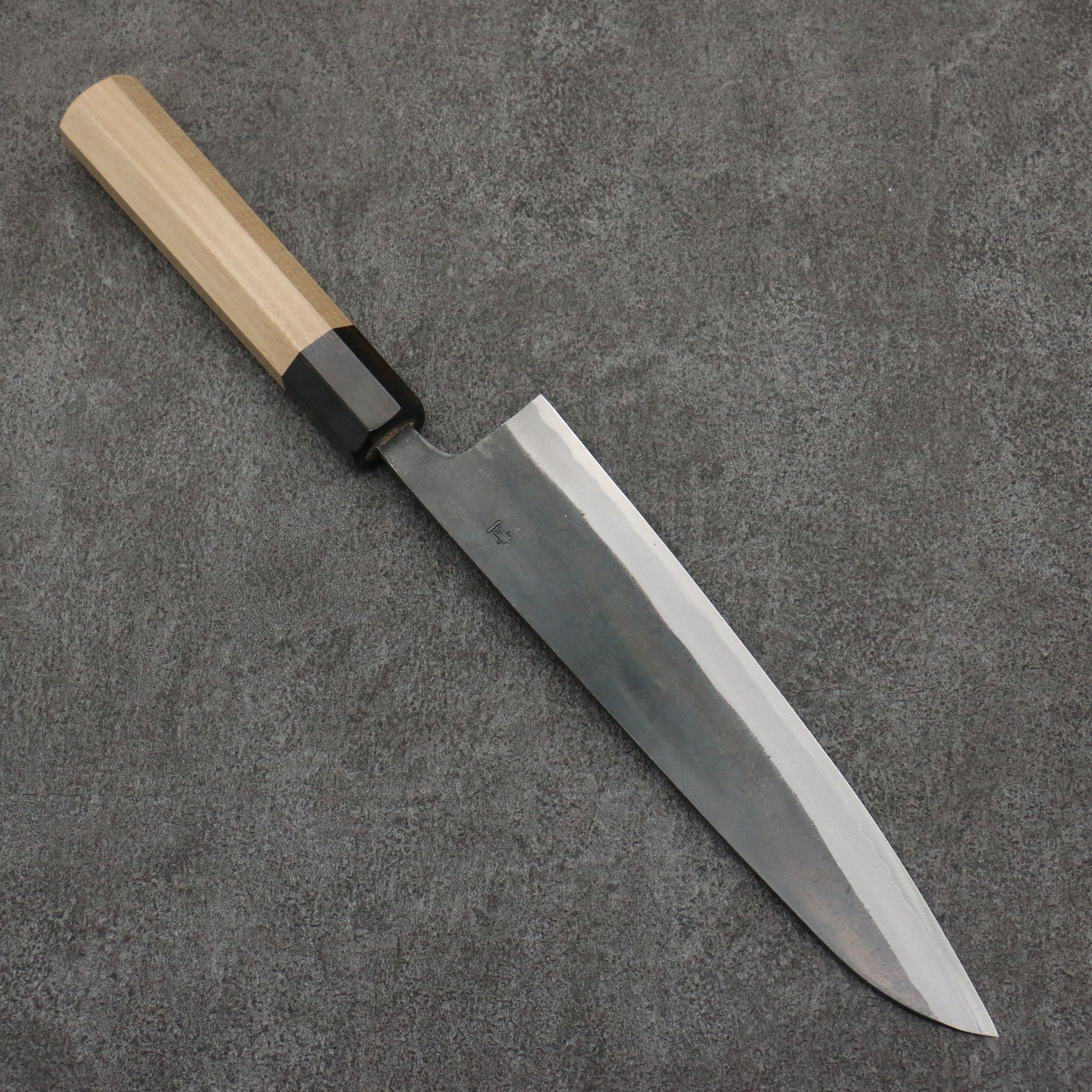 Seisuke Blue Steel No.1 Black Finished Gyuto 210mm Magnolia (Ferrule: Ebony) Handle - Seisuke Knife