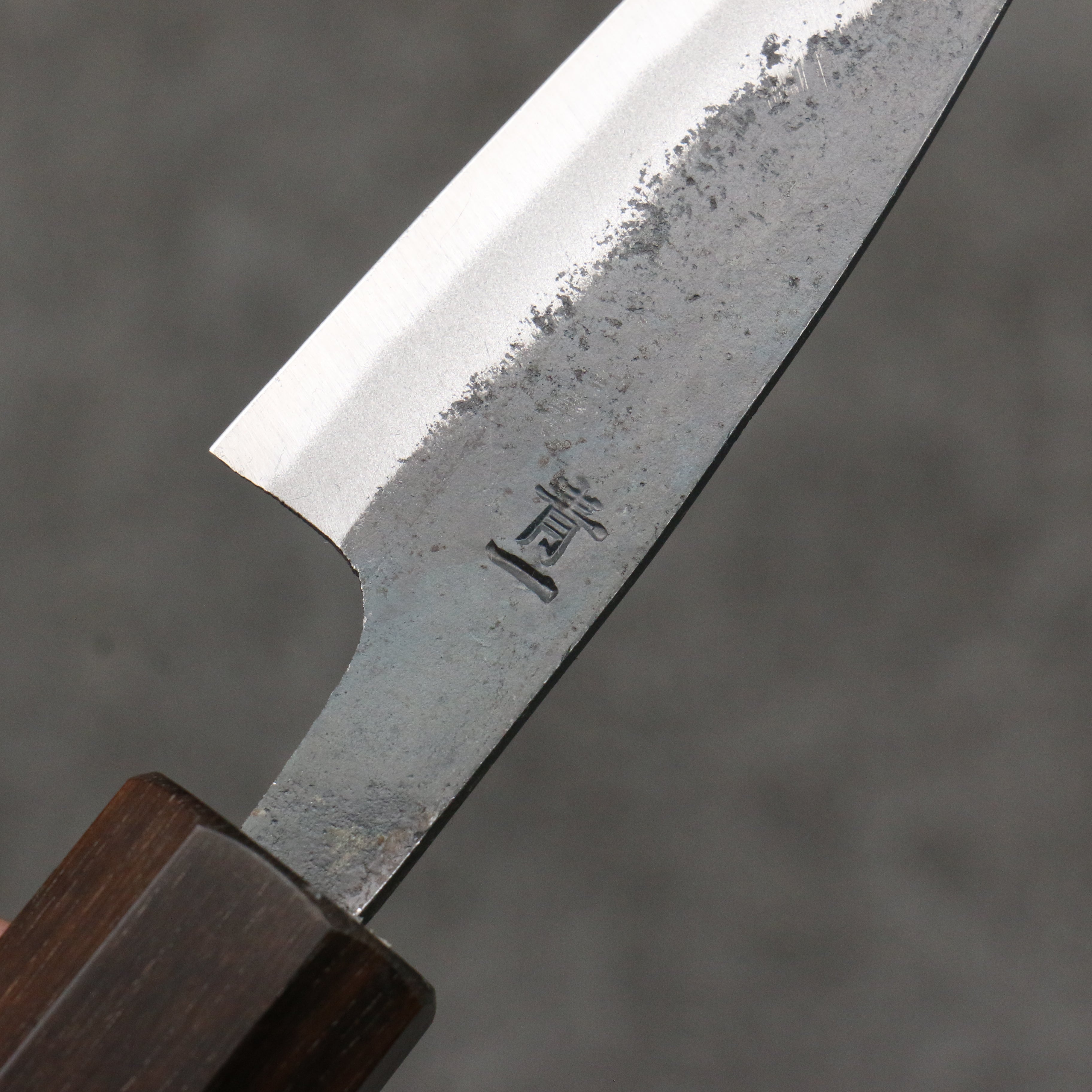Seisuke Blue Steel No.1 Black Finished Paring 75mm Magnolia & Ebony Handle - Seisuke Knife