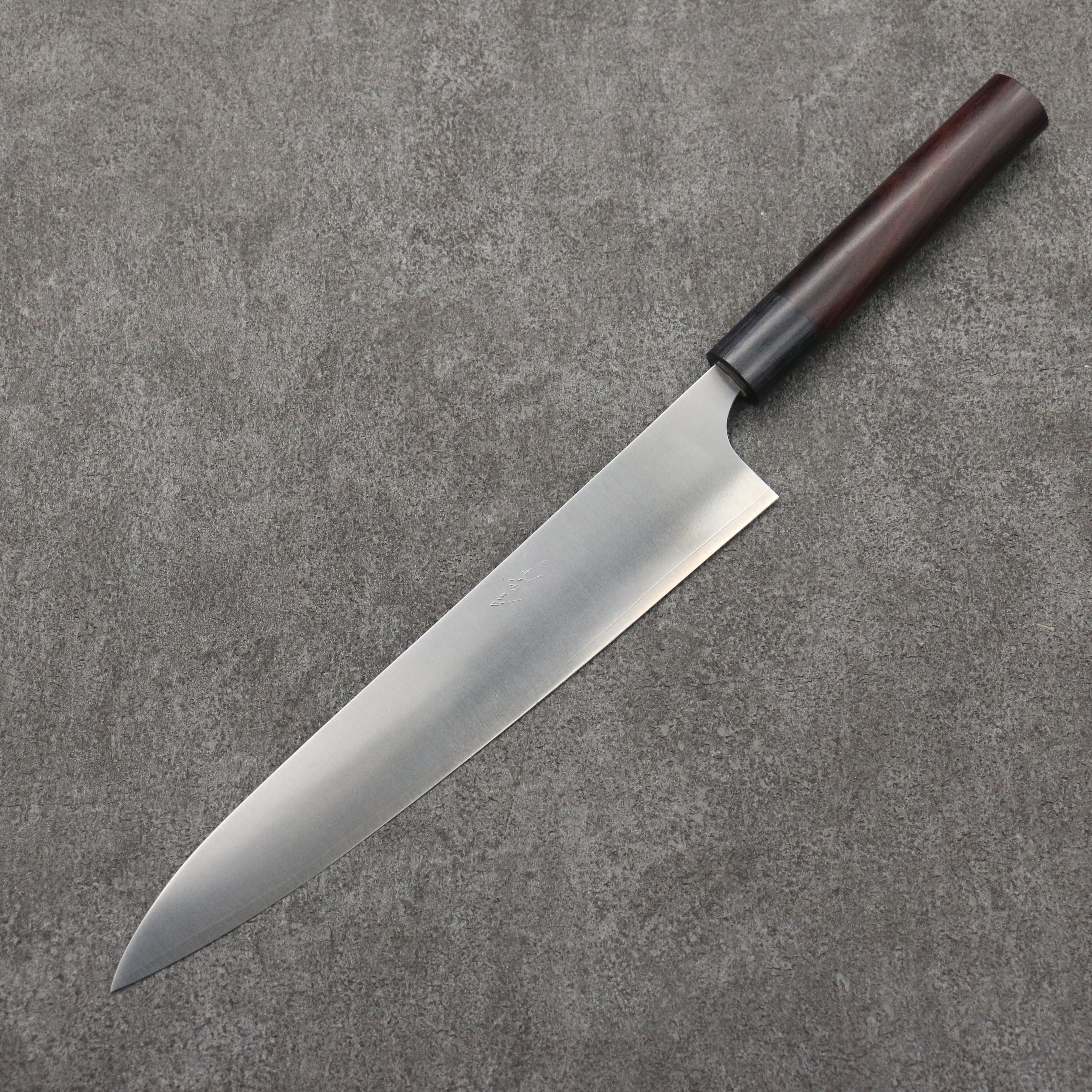 Shungo Ogata SG2 Migaki Finished Sujihiki 240mm Rosewood (Ferrule: Black Pakka Wood) Handle - Seisuke Knife