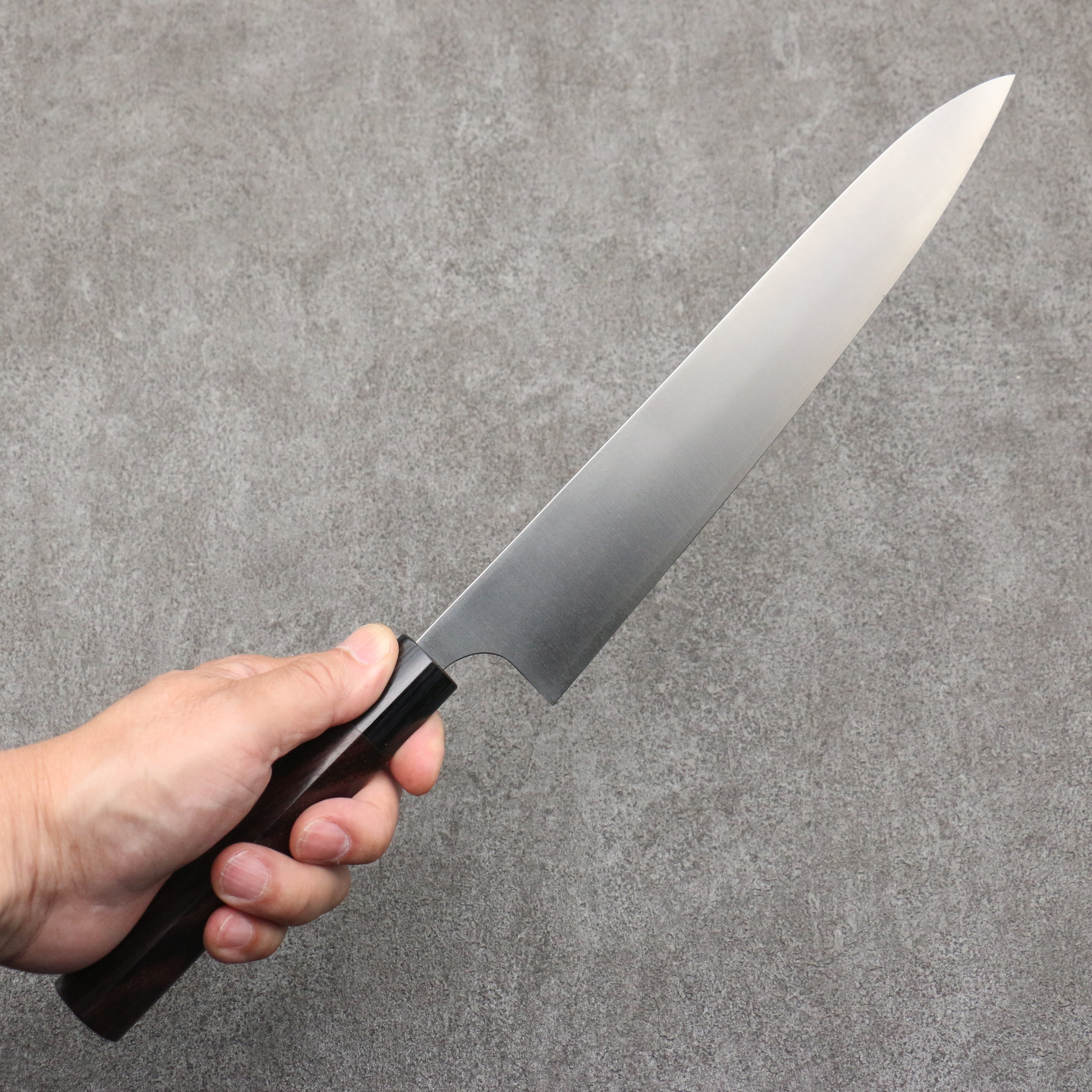 Shungo Ogata SG2 Migaki Finished Sujihiki 240mm Rosewood (Ferrule: Black Pakka Wood) Handle - Seisuke Knife