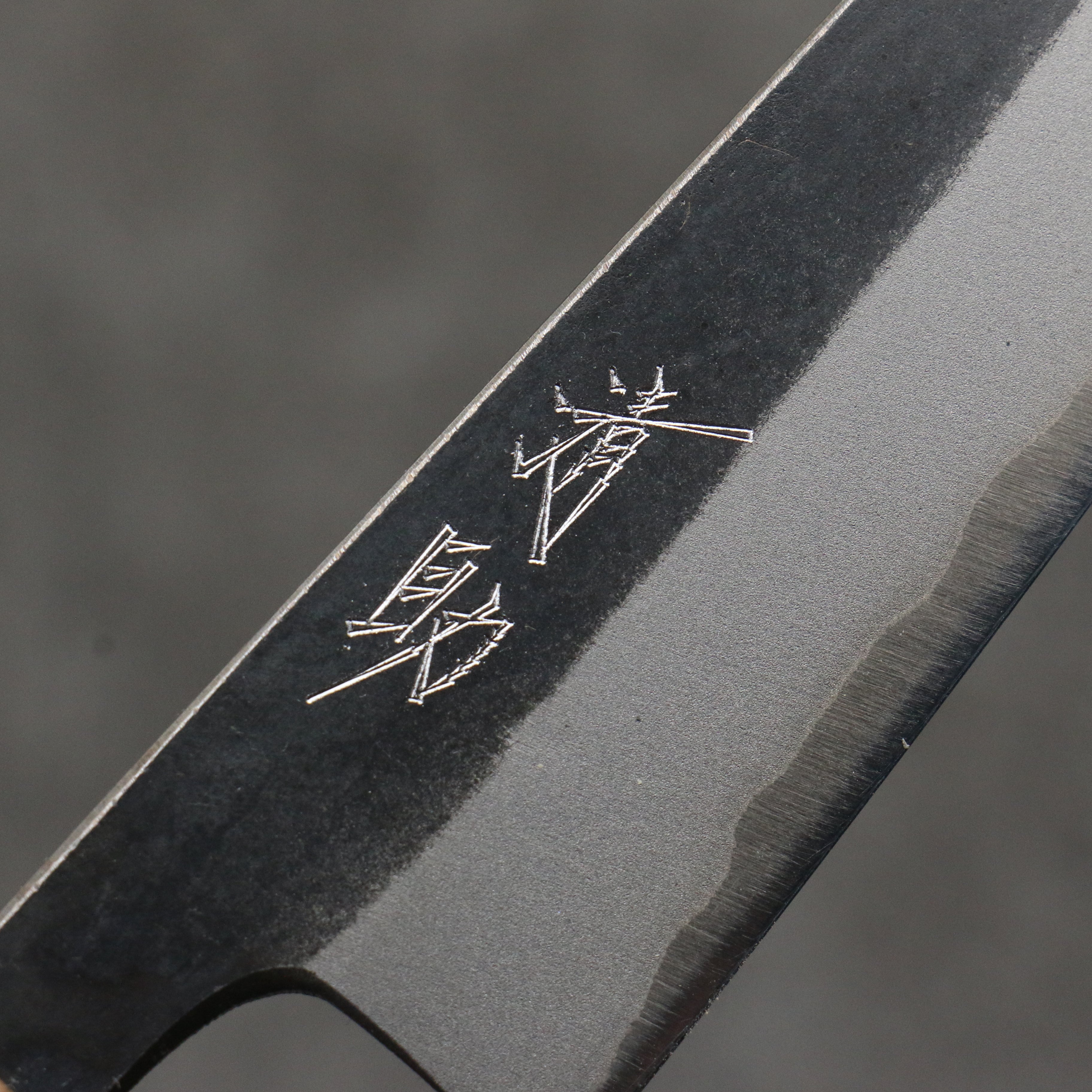 Seisuke Blue Steel No.2 Kurouchi Kiritsuke Petty-Utility 120mm Purpleheart & Oak Handle - Seisuke Knife