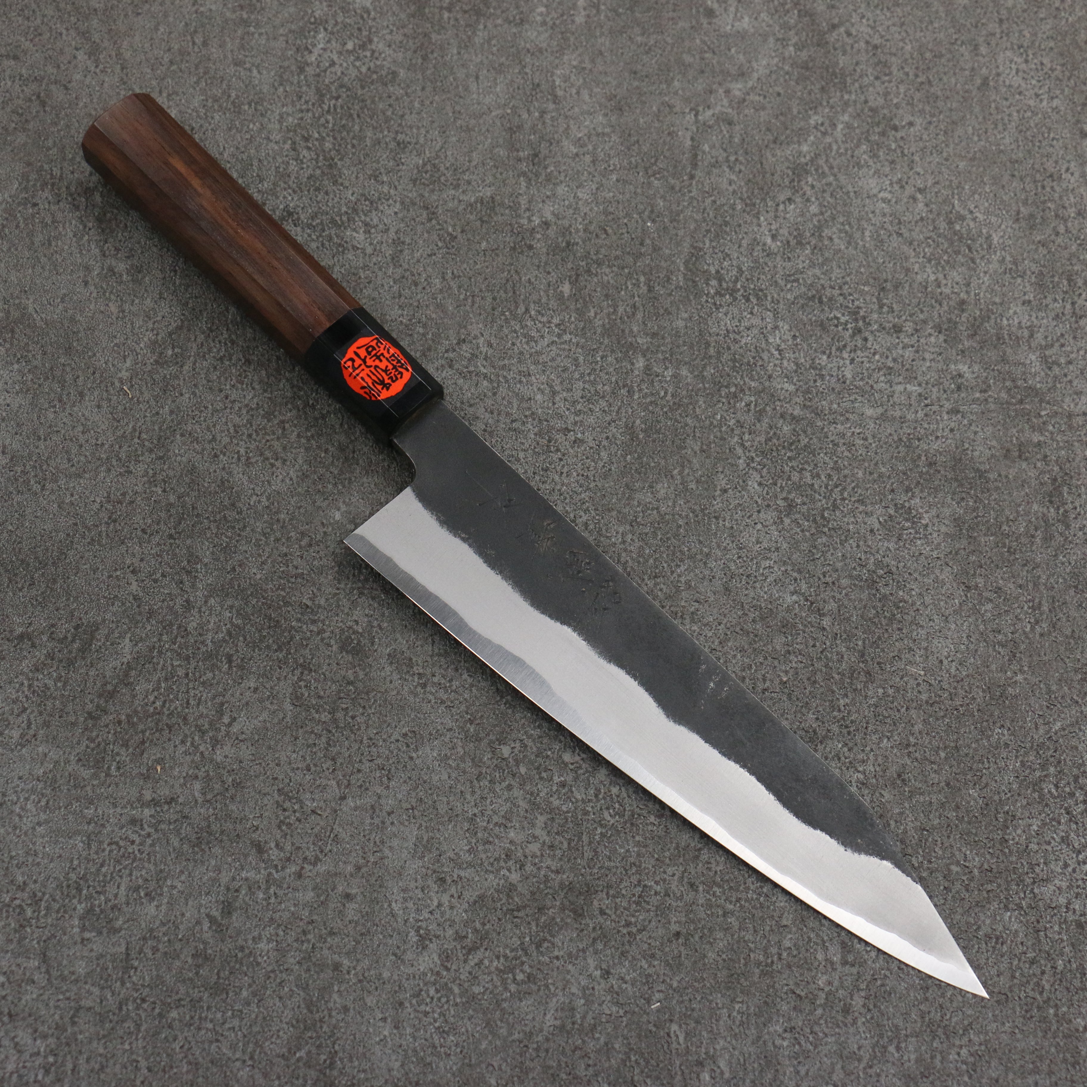 Shigeki Tanaka TEKKA Blue Steel No.2 Kurouchi Kiritsuke Gyuto 210mm Walnut Handle - Seisuke Knife