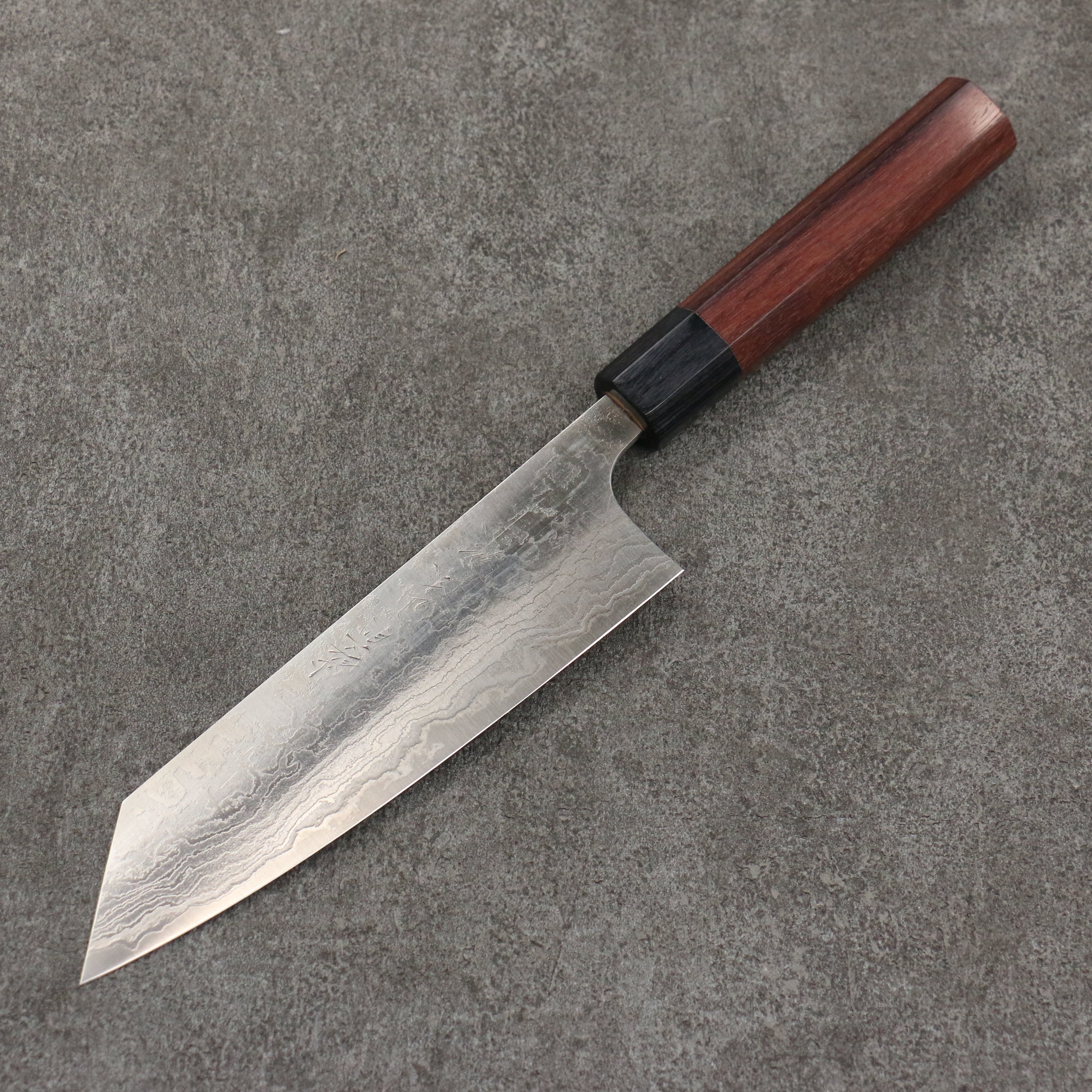 Nao Yamamoto SG2 Damascus Migaki Finished Bunka 165mm Rosewood (Ferrule: Black Pakka Wood) Handle - Seisuke Knife