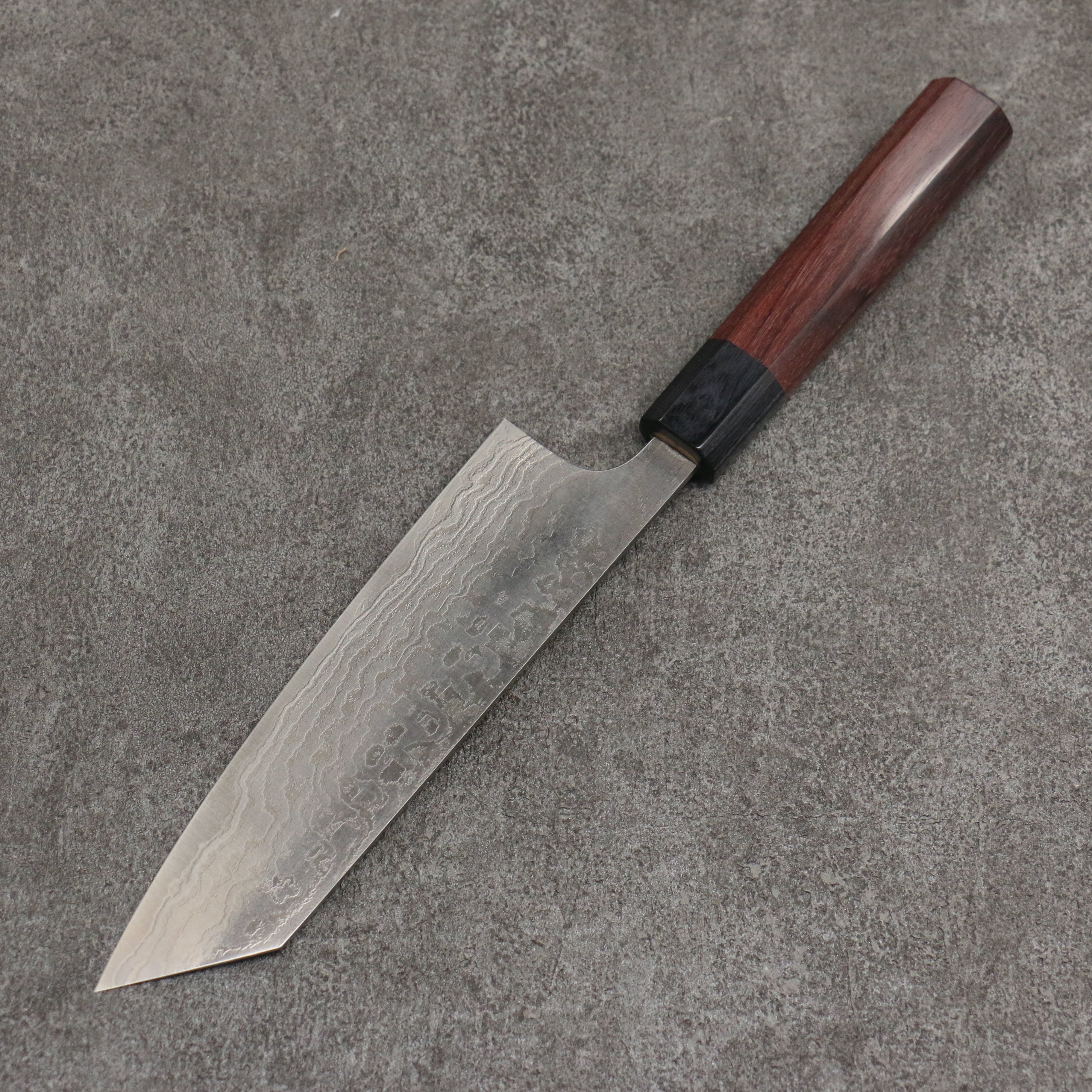 Nao Yamamoto SG2 Damascus Migaki Finished Bunka 165mm Rosewood (Ferrule: Black Pakka Wood) Handle - Seisuke Knife
