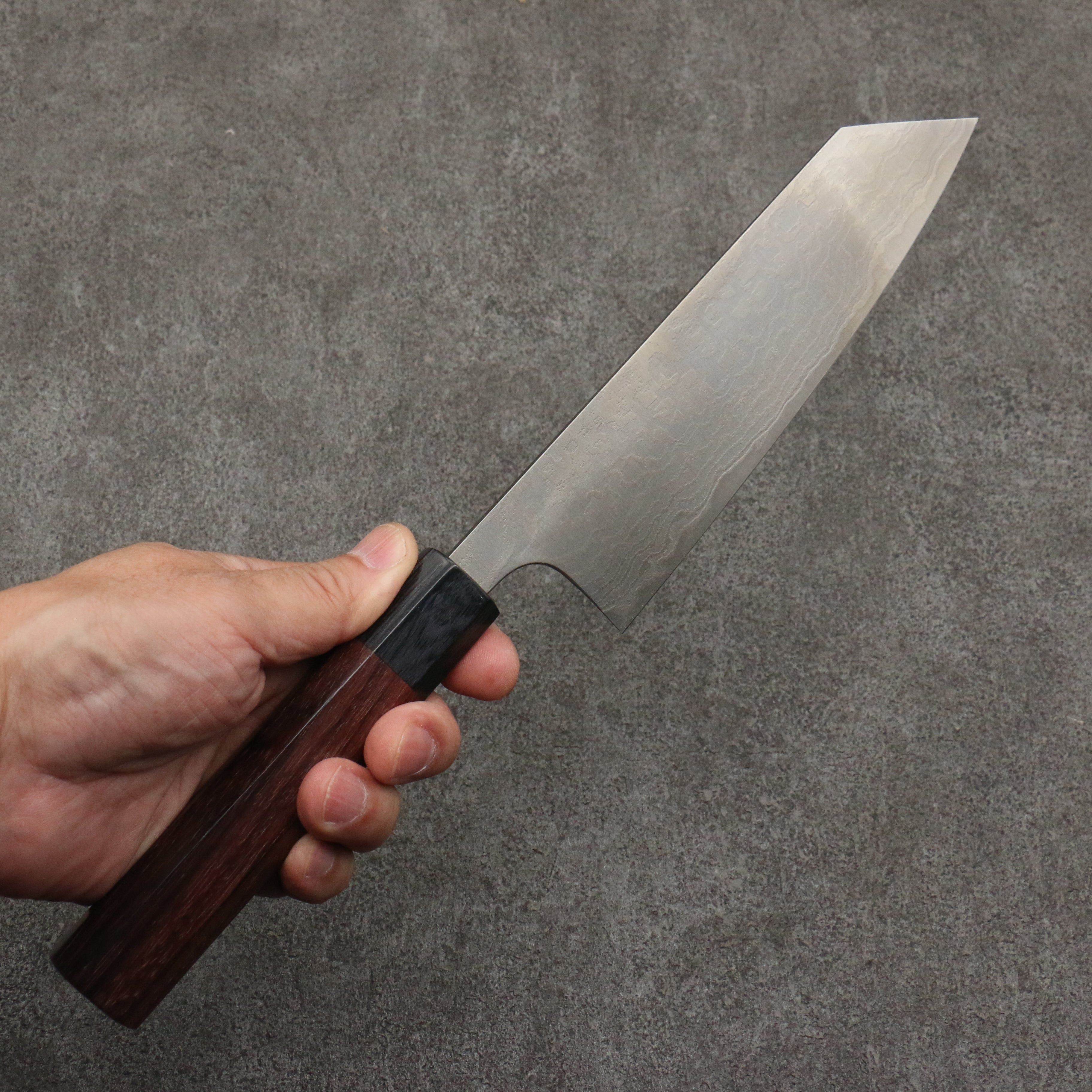 Nao Yamamoto SG2 Damascus Migaki Finished Bunka 165mm Rosewood (Ferrule: Black Pakka Wood) Handle - Seisuke Knife
