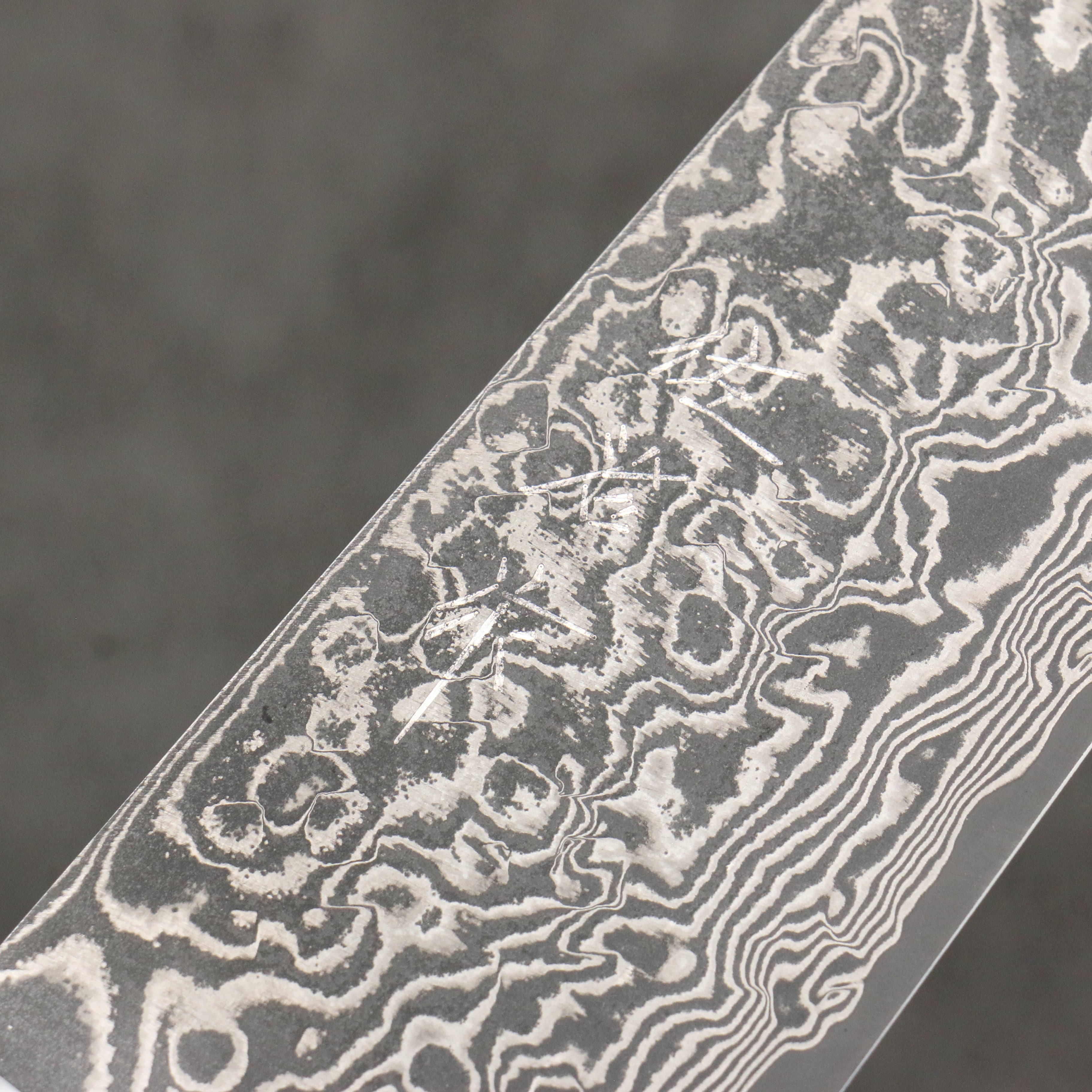 Takeshi Saji SG2 Black Damascus Gyuto 210mm White Deer Horn Handle - Seisuke Knife