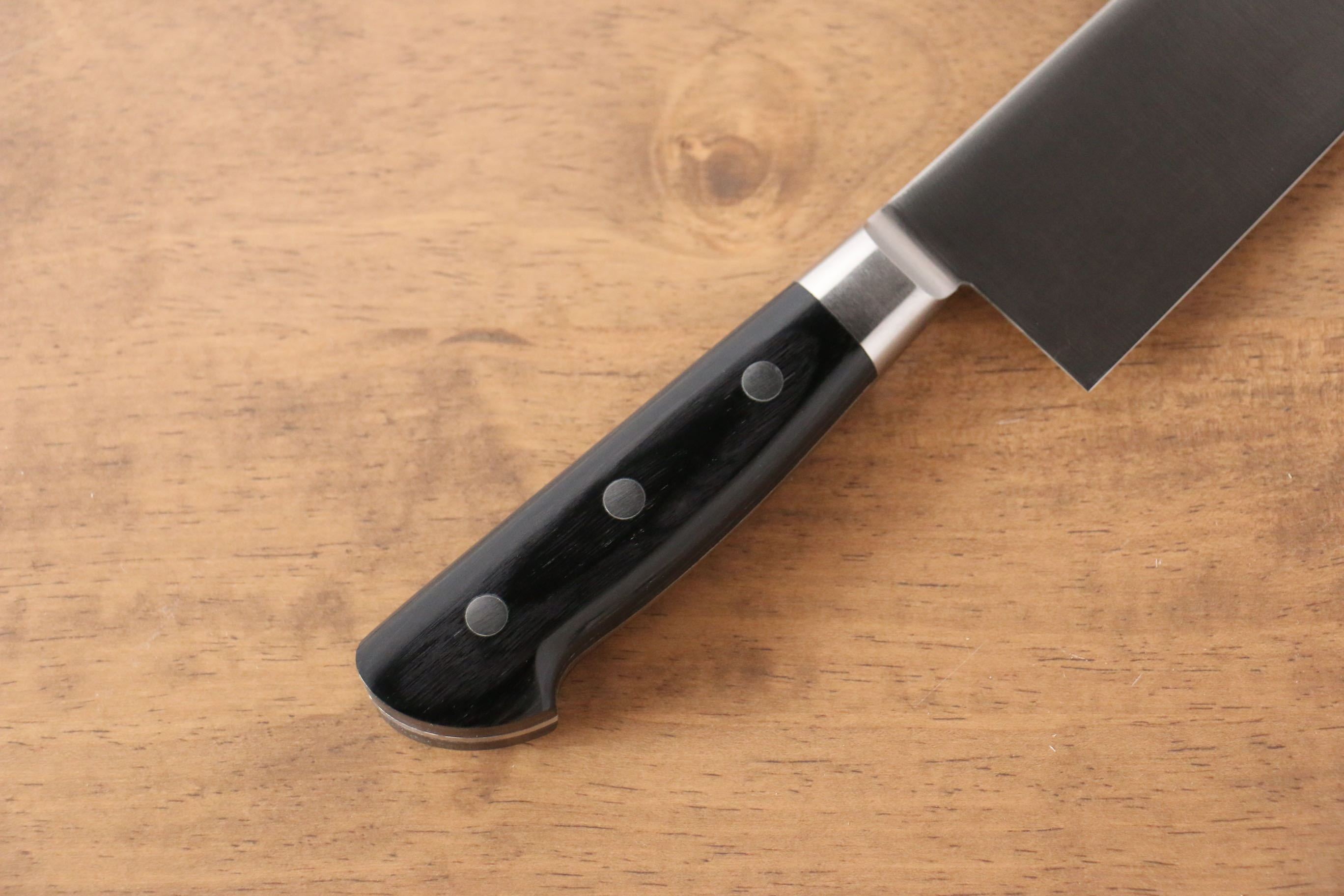 Iseya Molybdenum Santoku 180mm Black Pakkawood Handle - Seisuke Knife