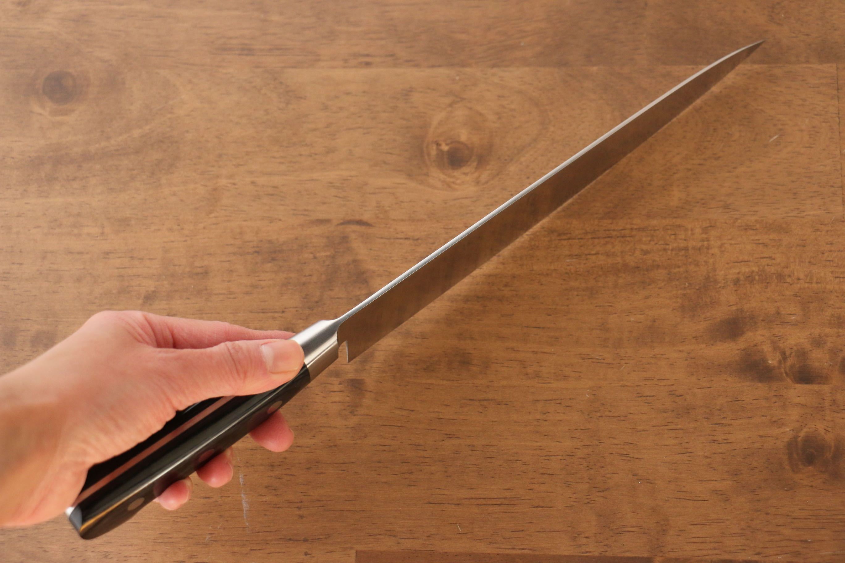 Iseya Molybdenum Gyuto 210mm Black Pakkawood Handle - Seisuke Knife