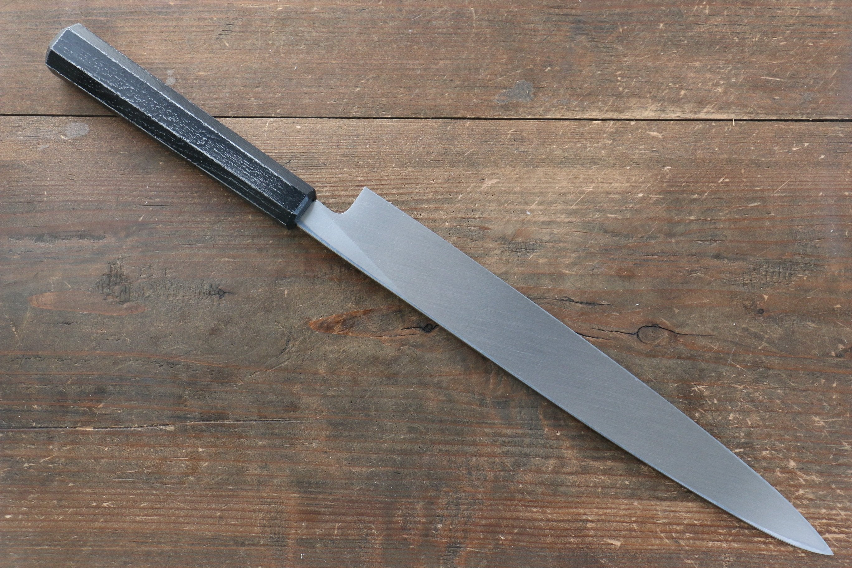 Sakai Takayuki Nanairo INOX Molybdenum Yanagiba 270mm Ebony ABS Resin Handle - Seisuke Knife