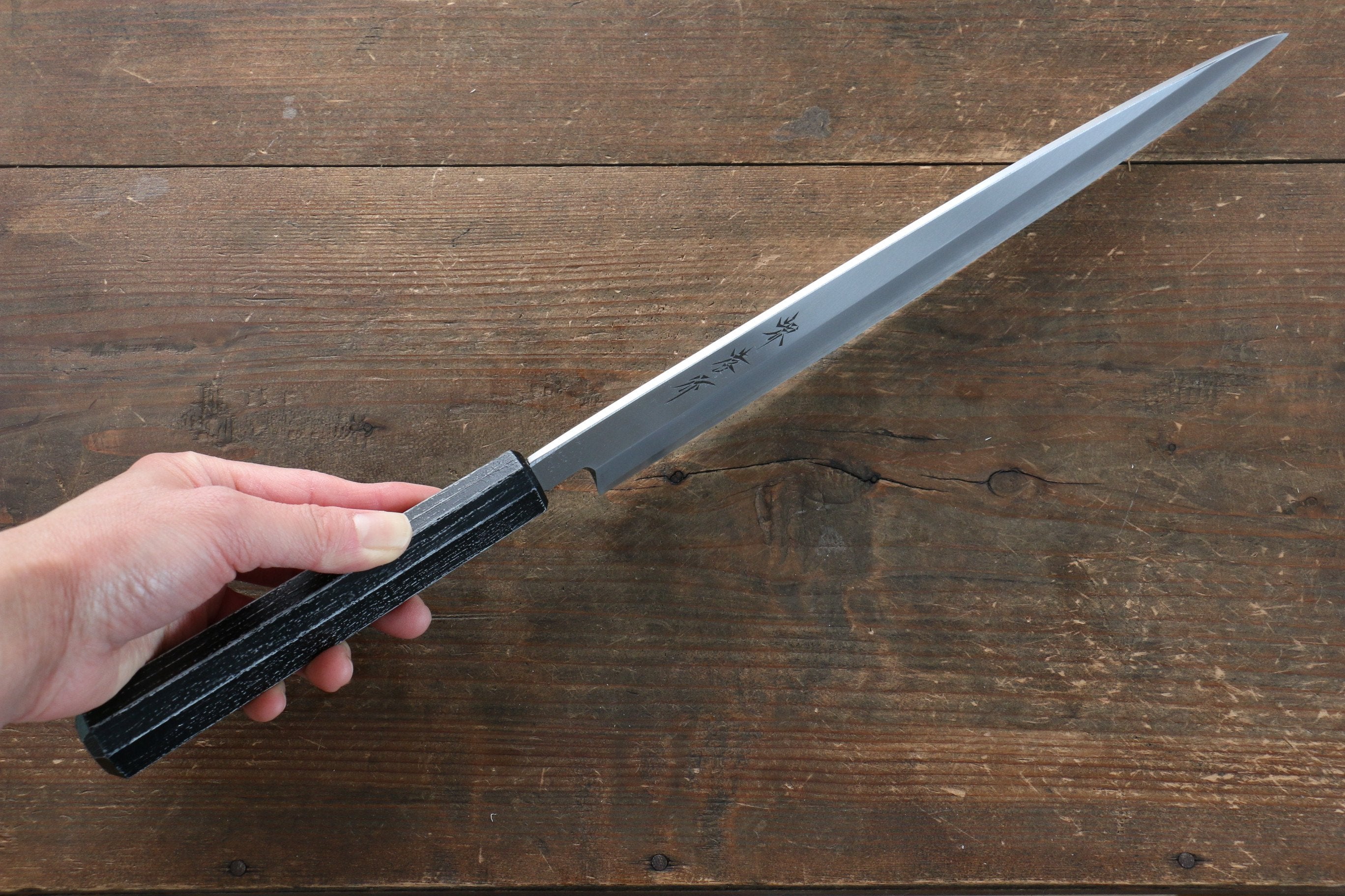 Sakai Takayuki Nanairo INOX Molybdenum Yanagiba 270mm Ebony ABS Resin Handle - Seisuke Knife