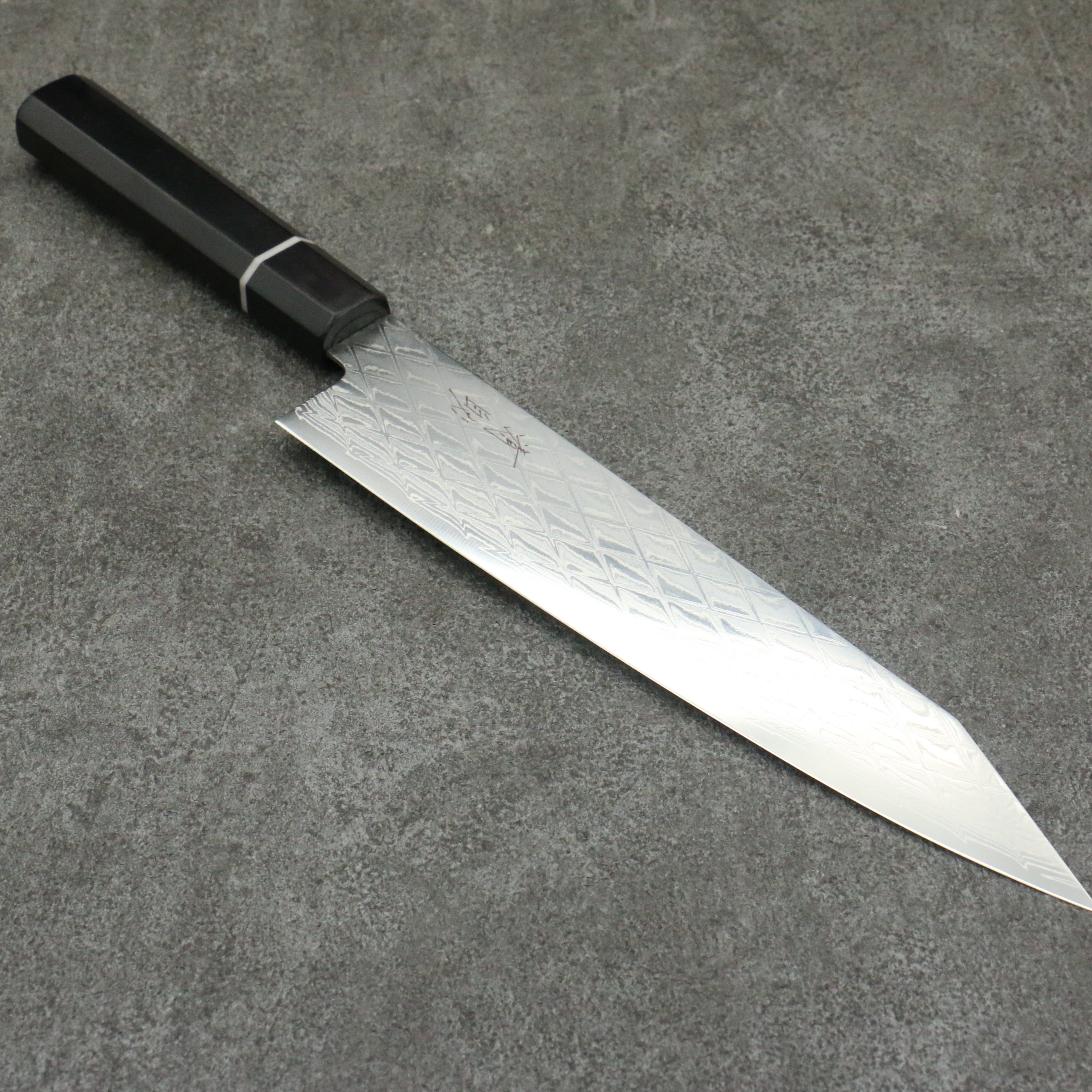 Seisuke AUS10 Mirror Crossed Kiritsuke Gyuto 210mm Black Pakka wood Handle - Seisuke Knife