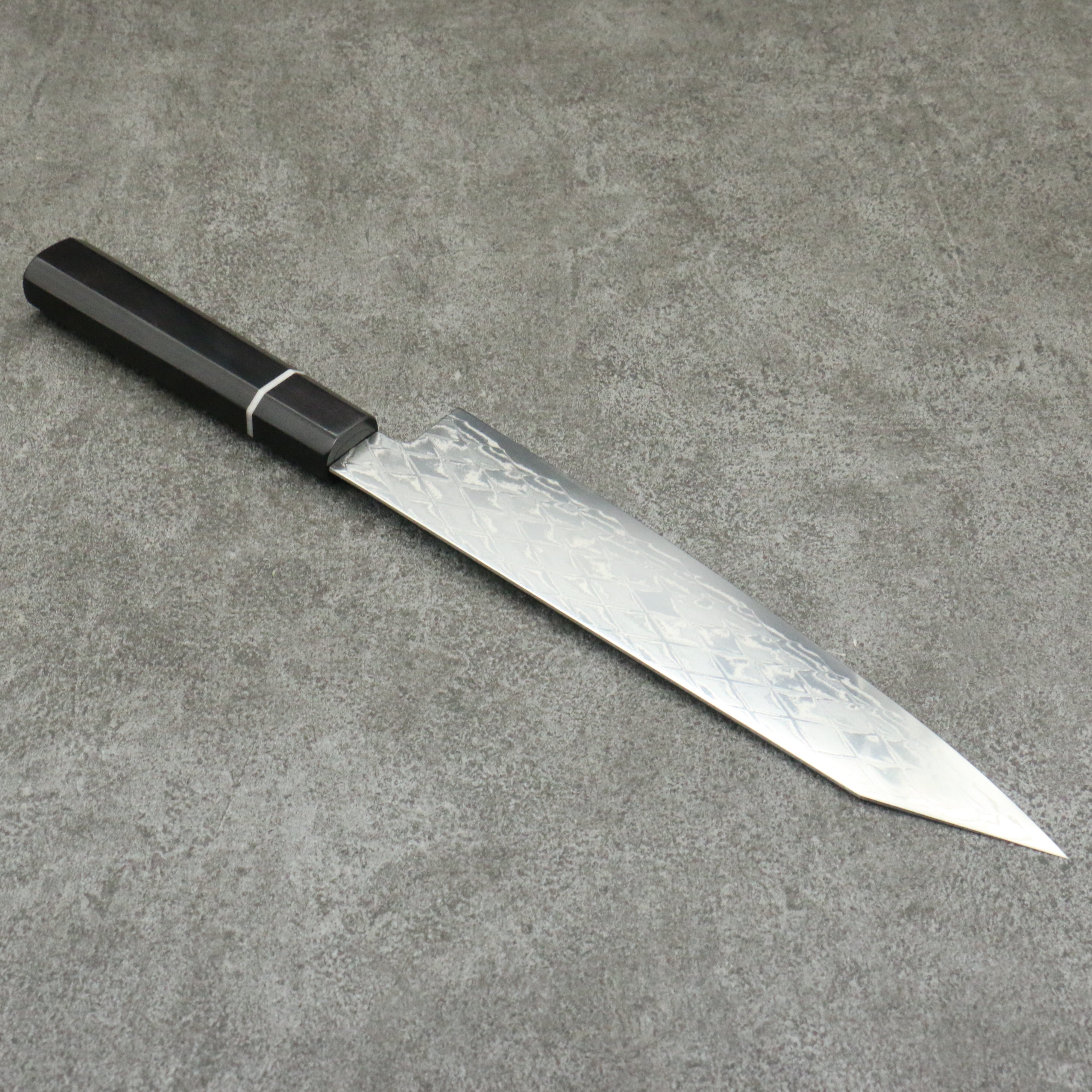 Seisuke AUS10 Mirror Crossed Kiritsuke Gyuto 210mm Black Pakka wood Handle - Seisuke Knife