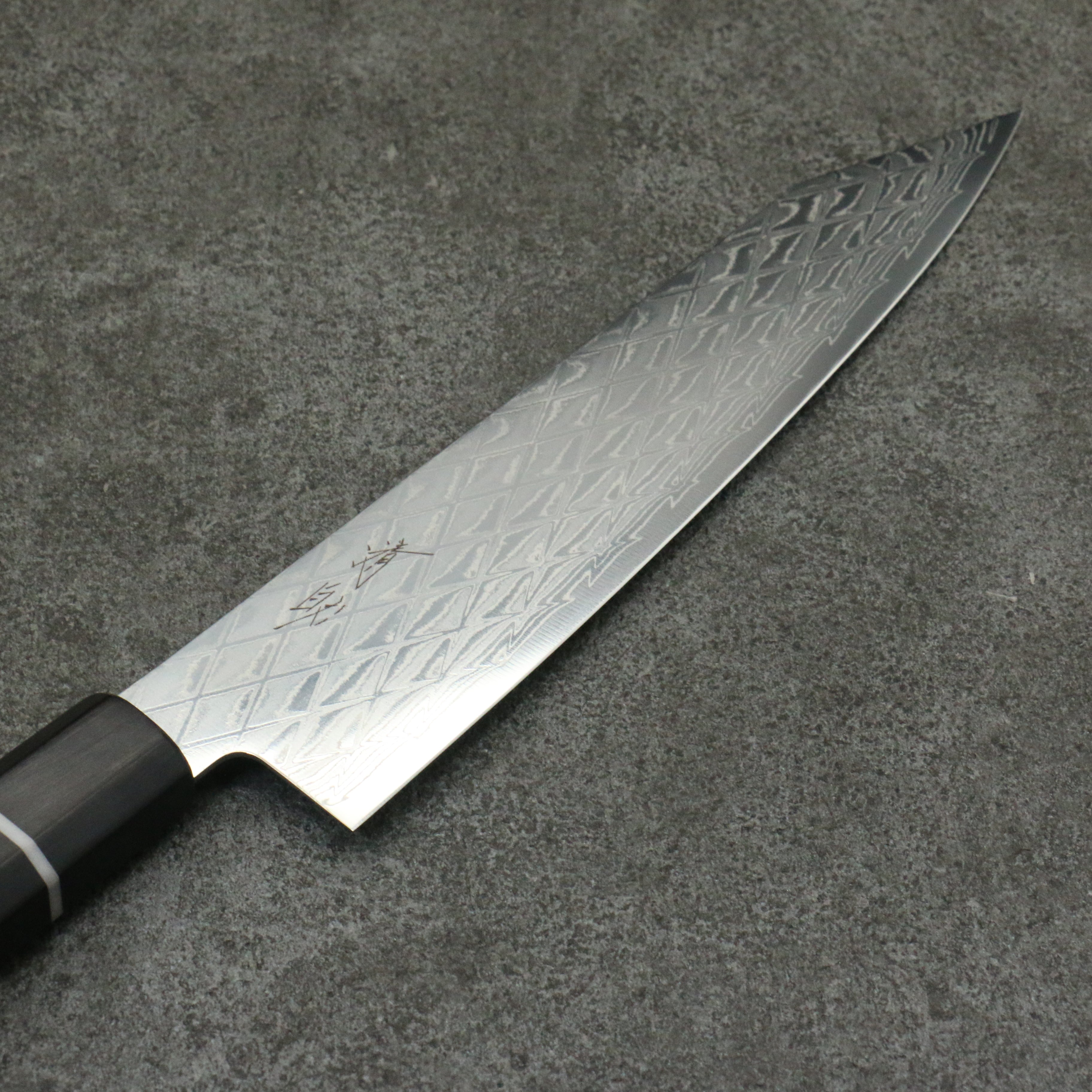 Seisuke AUS10 Mirror Crossed Kiritsuke Gyuto 210mm Black Pakka wood Handle - Seisuke Knife