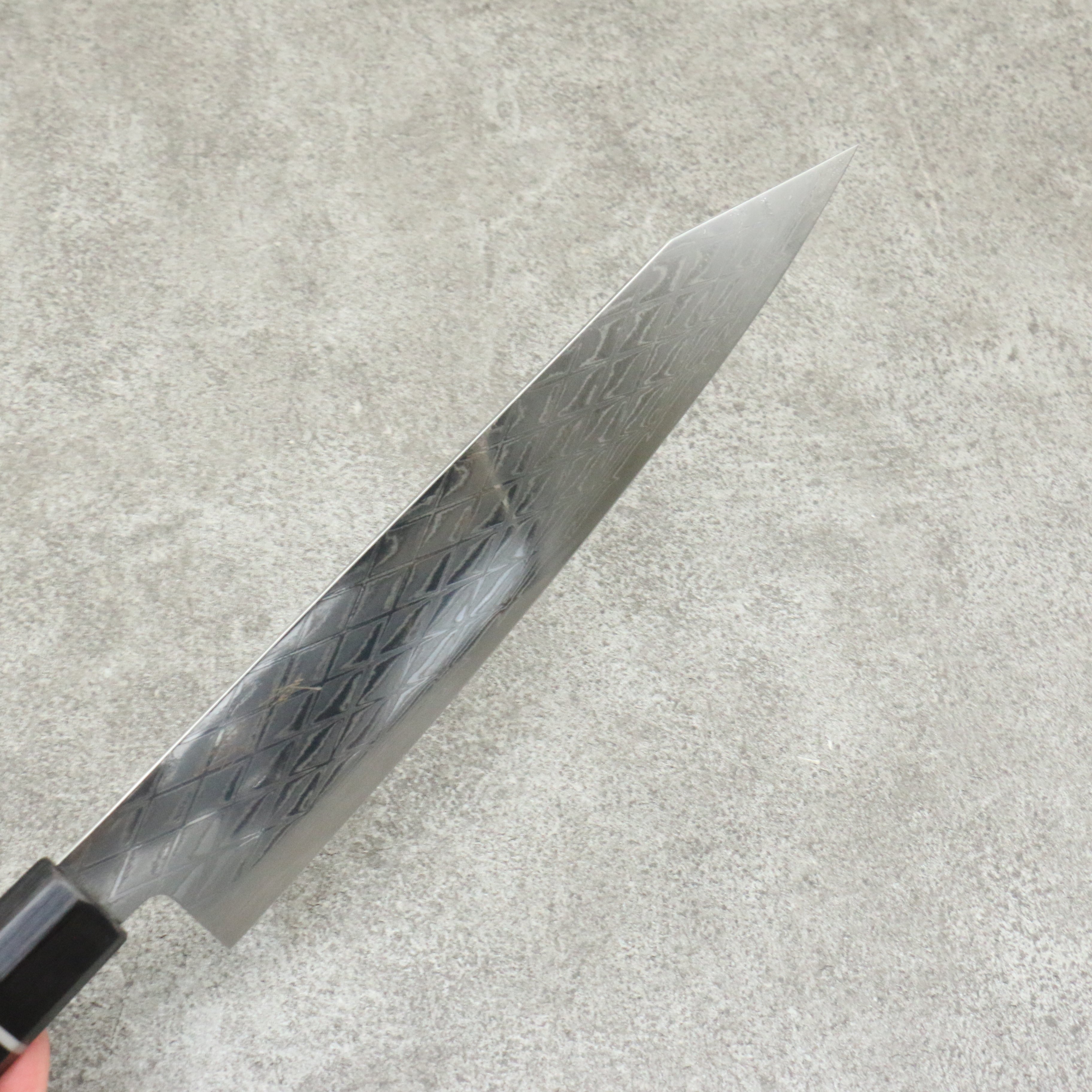 Seisuke AUS10 Mirror Crossed Kiritsuke Gyuto 210mm Black Pakka wood Handle - Seisuke Knife