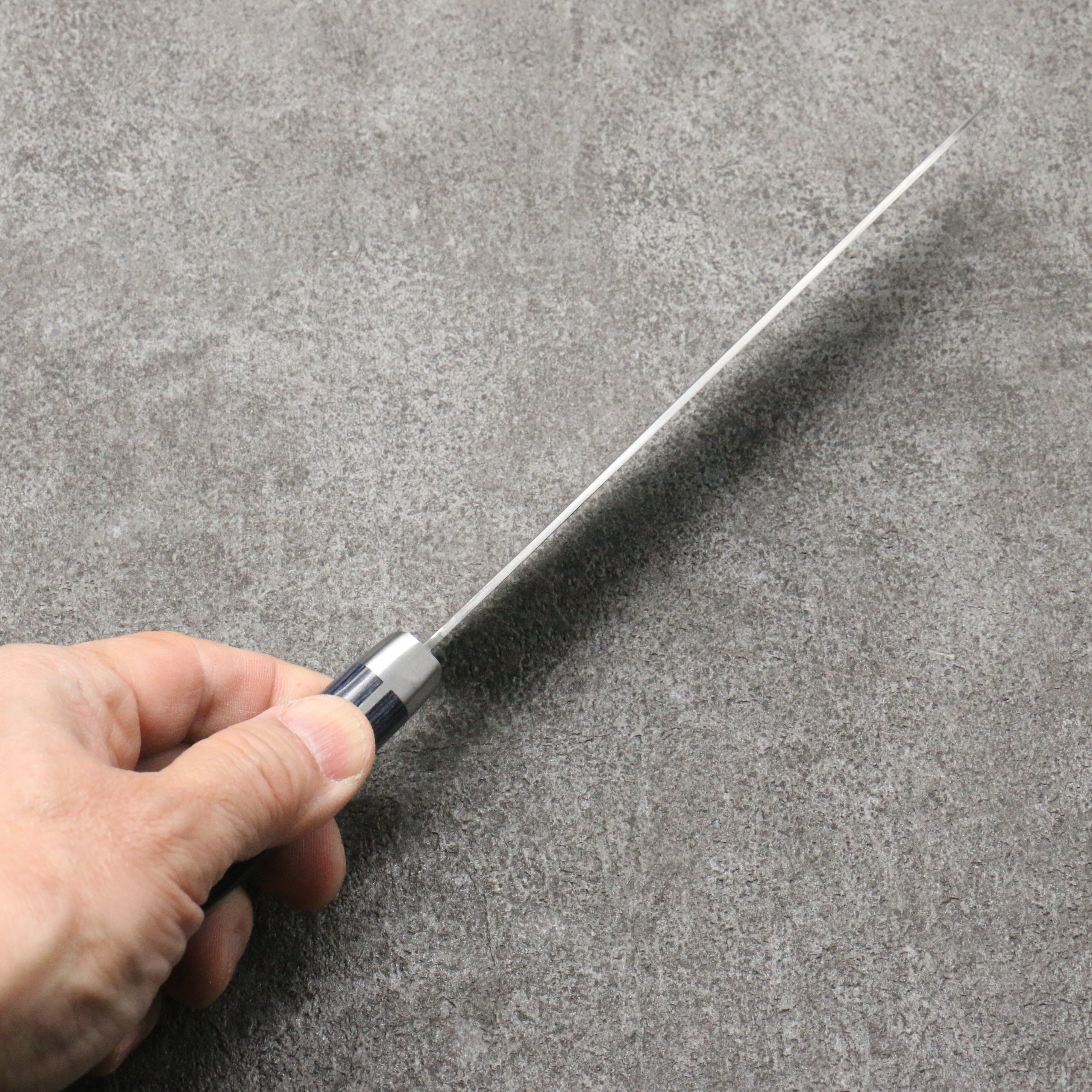 Kunihira Sairyu VG10 Damascus Gyuto 180mm Navy blue Pakka wood Handle - Seisuke Knife