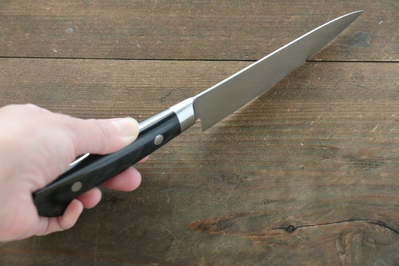 Iseya Molybdenum Petty-Utility 120mm Black Pakkawood Handle - Seisuke Knife