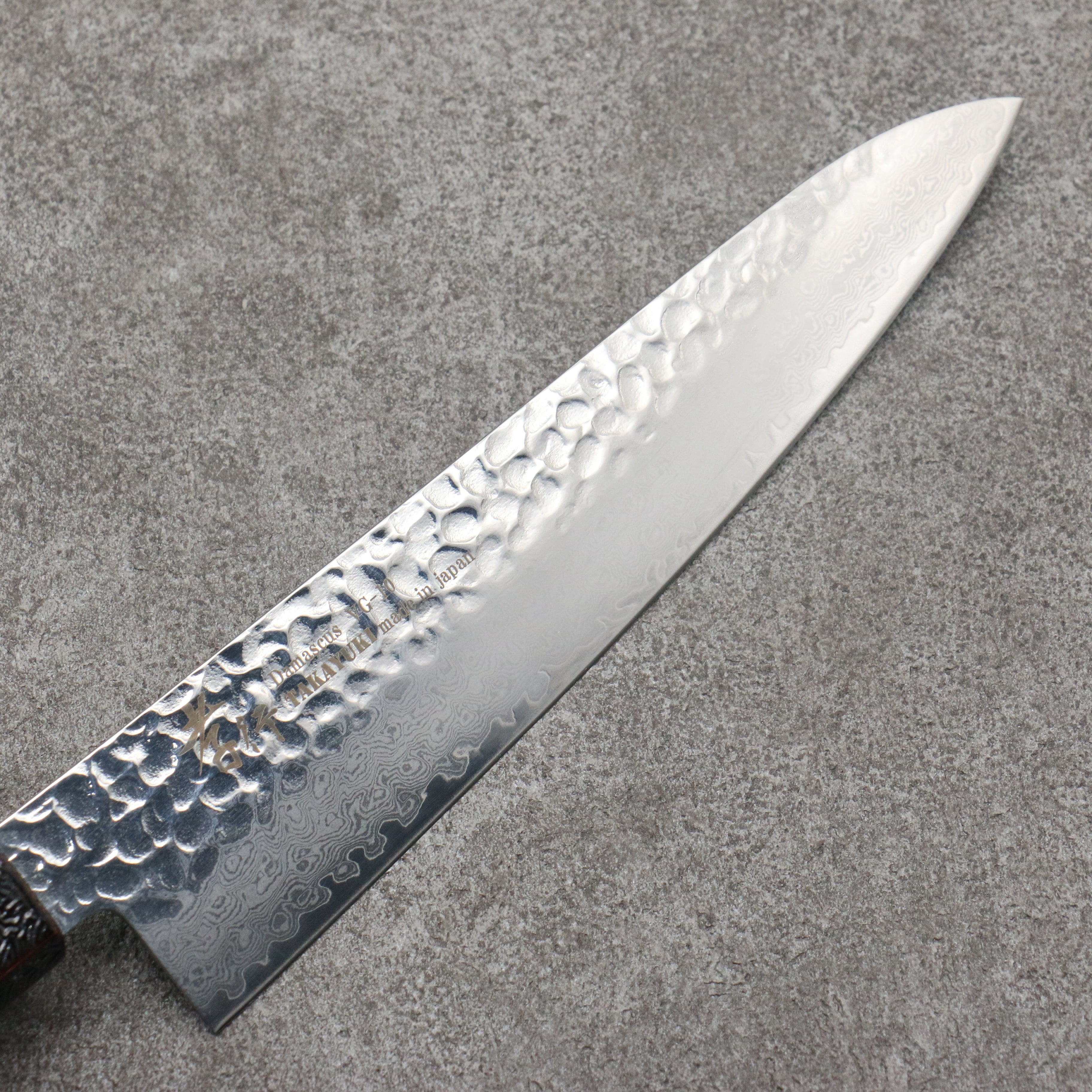 Sakai Takayuki Rinnou VG10 33 Layer Damascus Gyuto210mm Purple LacqueredHandle - Seisuke Knife