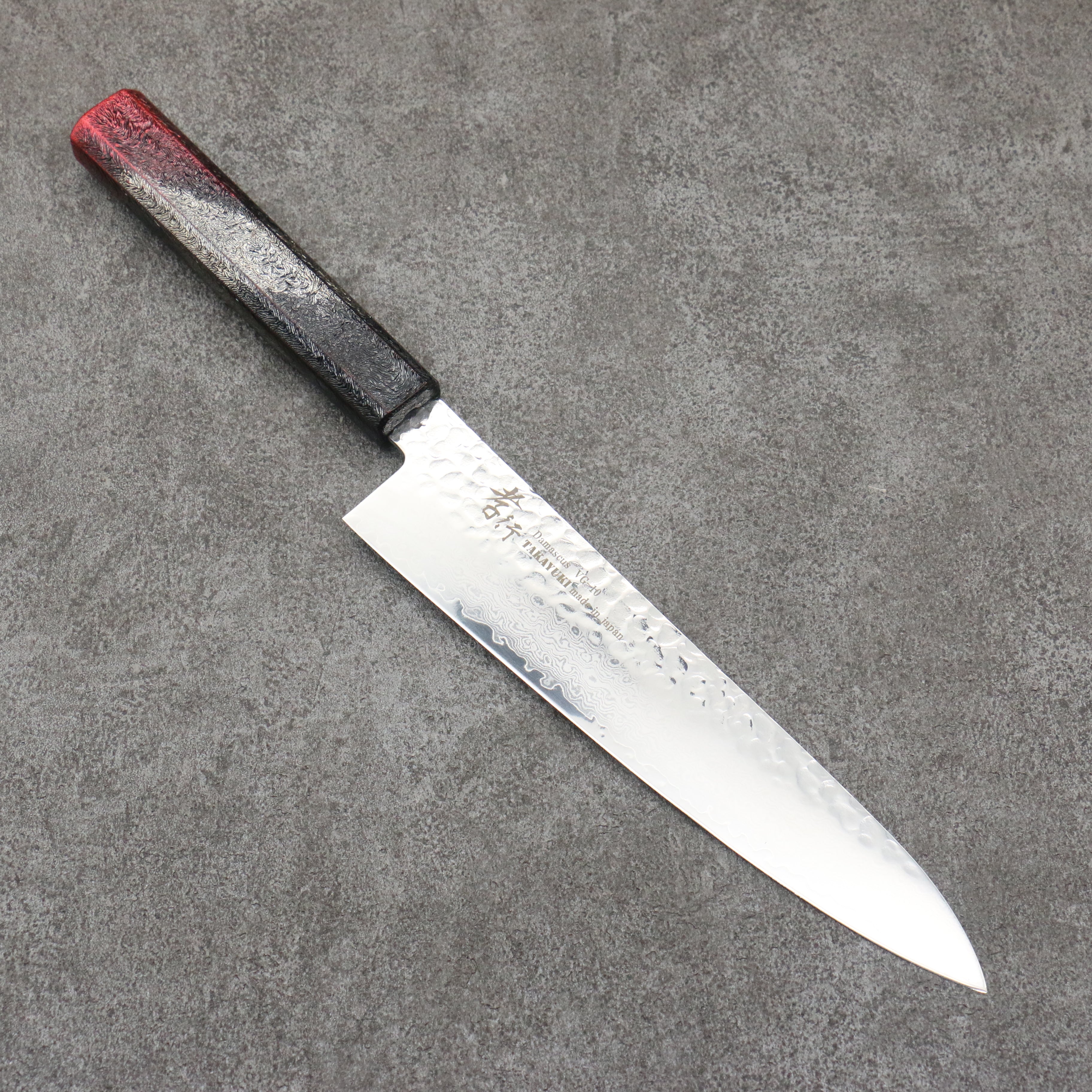 Sakai Takayuki Rinnou VG10 33 Layer Damascus Gyuto210mm Red Lacquered Handle - Seisuke Knife
