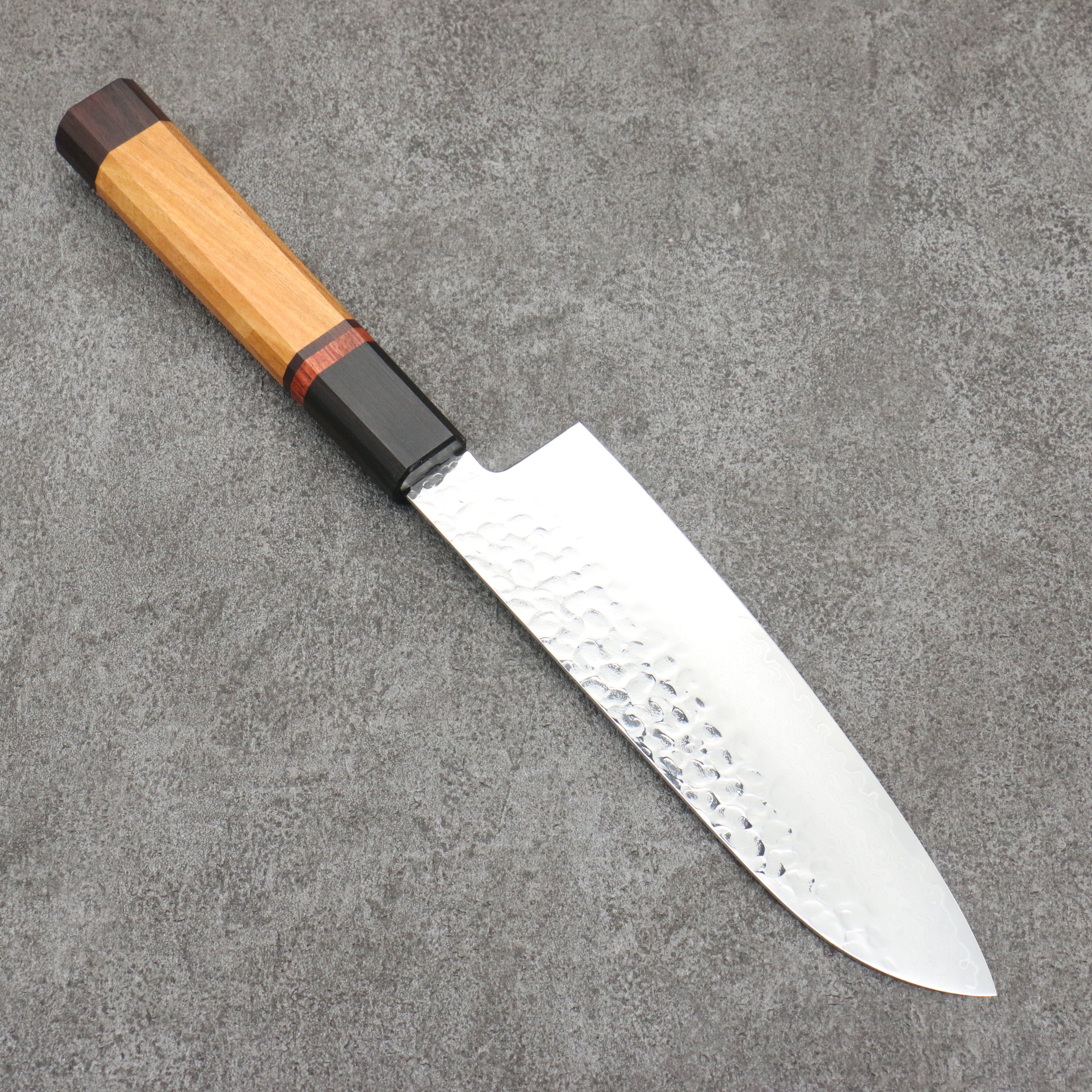 Sakai Takayuki VG10 33 Layer Damascus Santoku170mm Mountain cherry (12 sided) Handle - Seisuke Knife