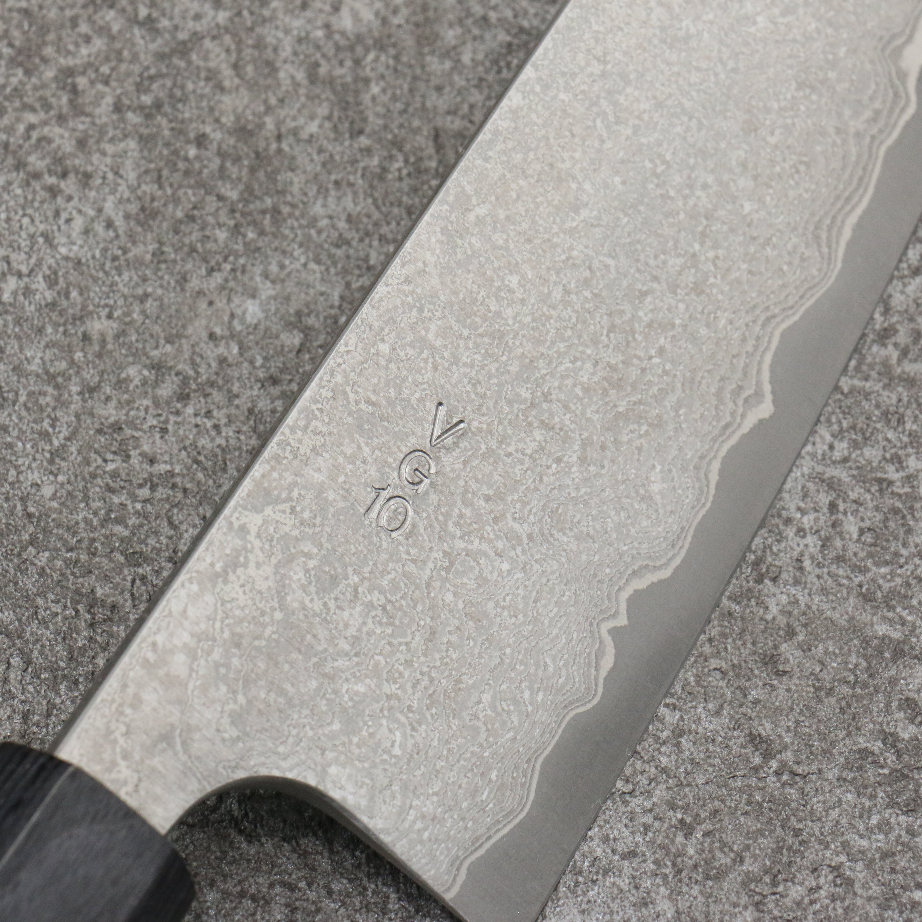 Nao Yamamoto VG10 Black Damascus Santoku165mm Shitan Handle - Seisuke Knife