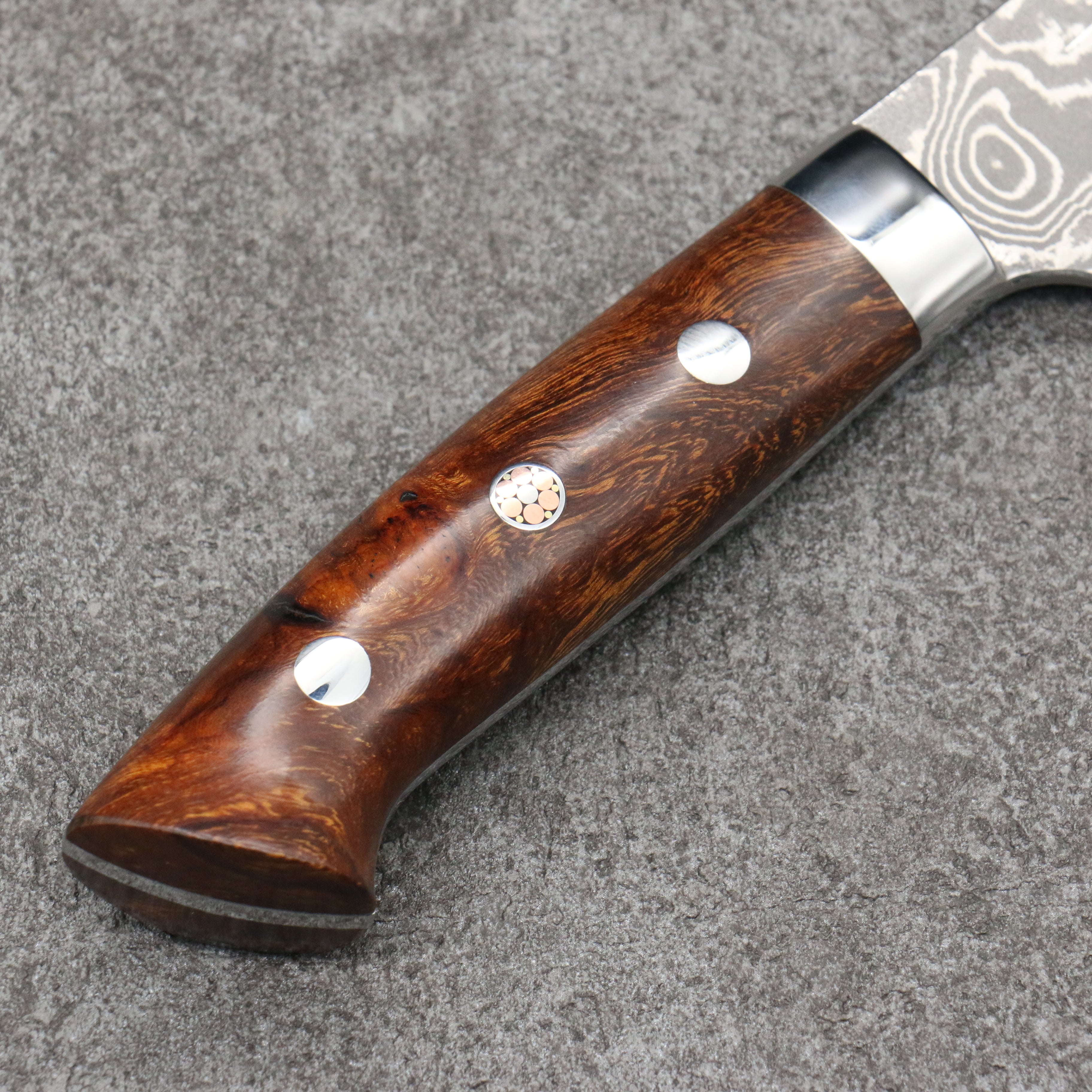 Takeshi Saji SG2 Black Damascus Gyuto150mm Ironwood Handle - Seisuke Knife