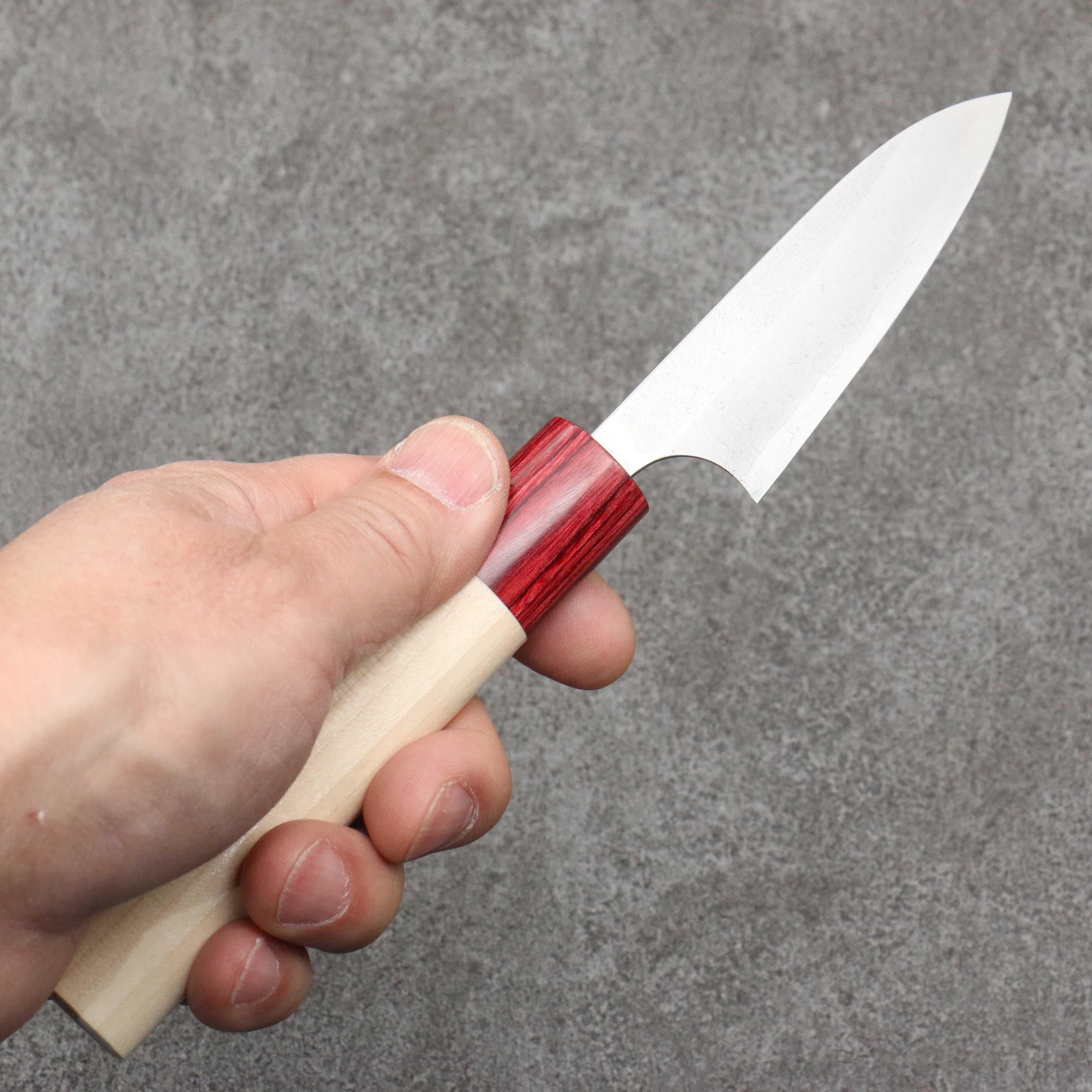 Masakage Yuki White Steel No.2 Nashiji Paring 75mm Magnolia Handle - Seisuke Knife