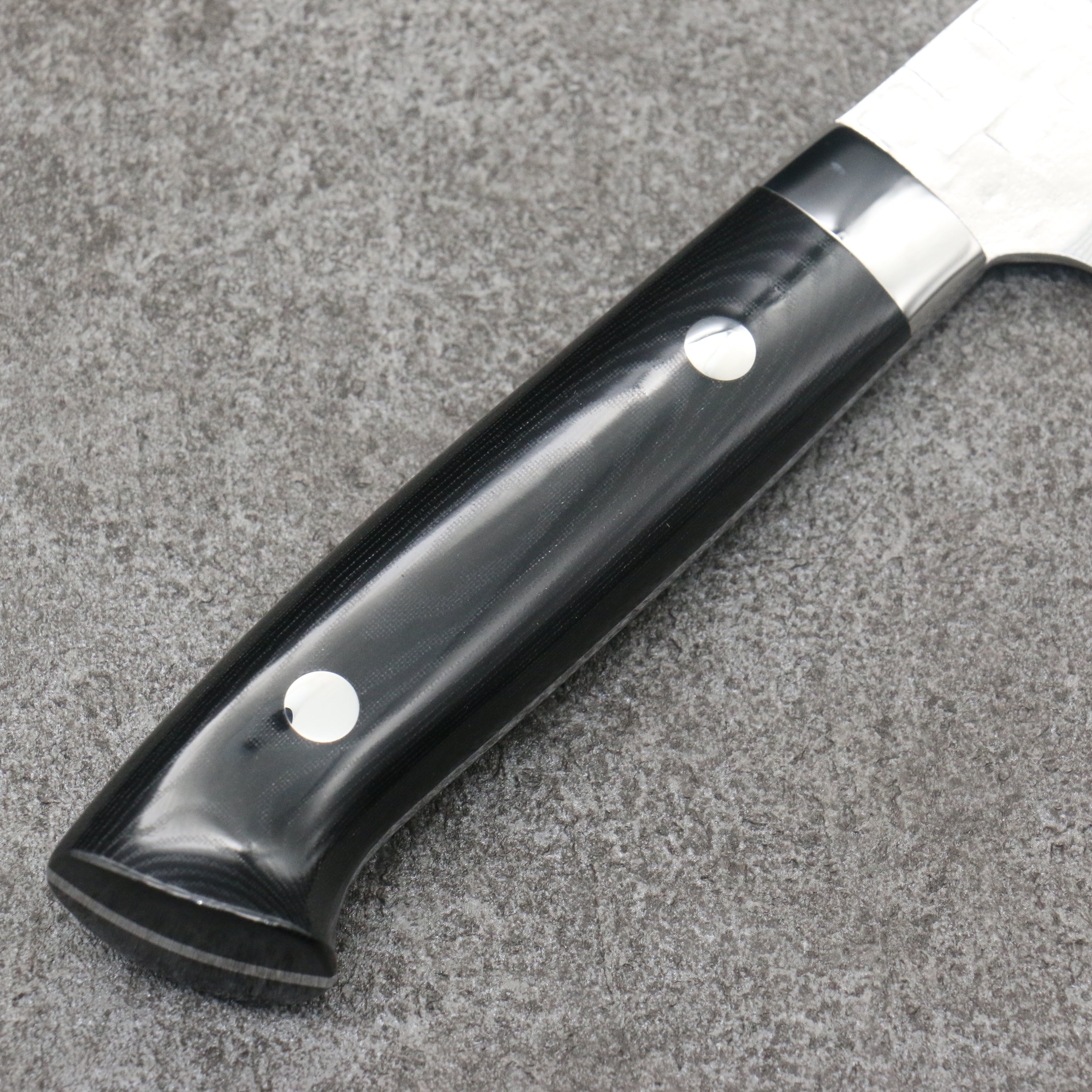 Takeshi Saji VG10 Hammered Damascus Cross Petty-Utility150mm Micarta (Cloud) Handle - Seisuke Knife