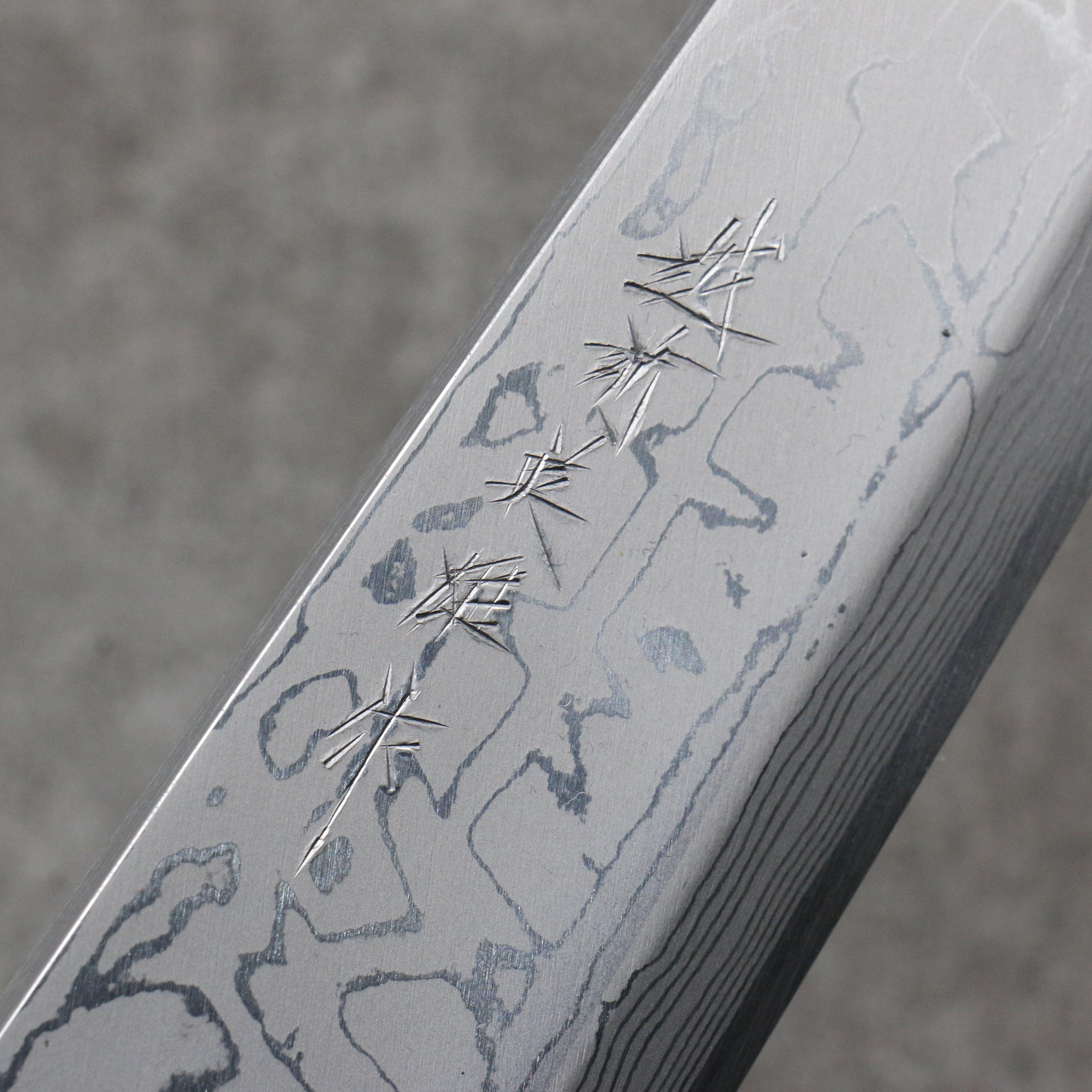 Hideo Kitaoka Blue Steel No.2 Damascus Mioroshi Deba210mm Shitan Handle - Seisuke Knife
