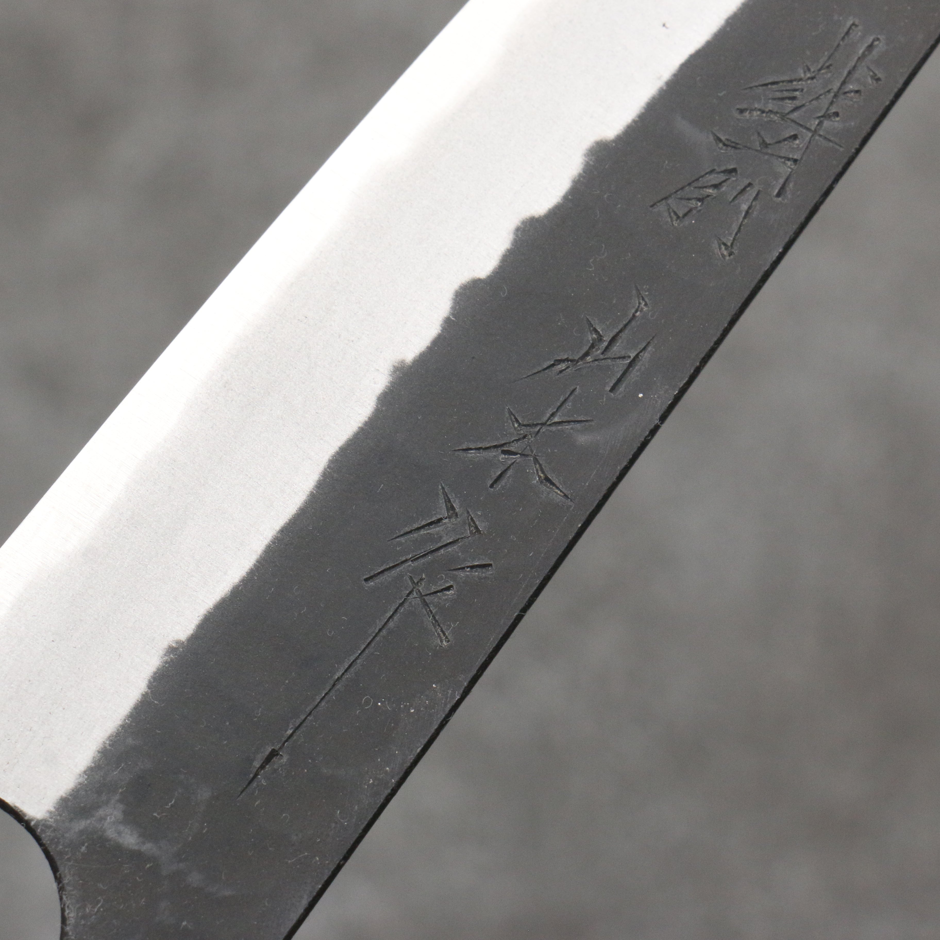 Nao Yamamoto Blue Steel Kurouchi Petty-Utility 135mm Shitan & Black Pakkawood Handle - Seisuke Knife