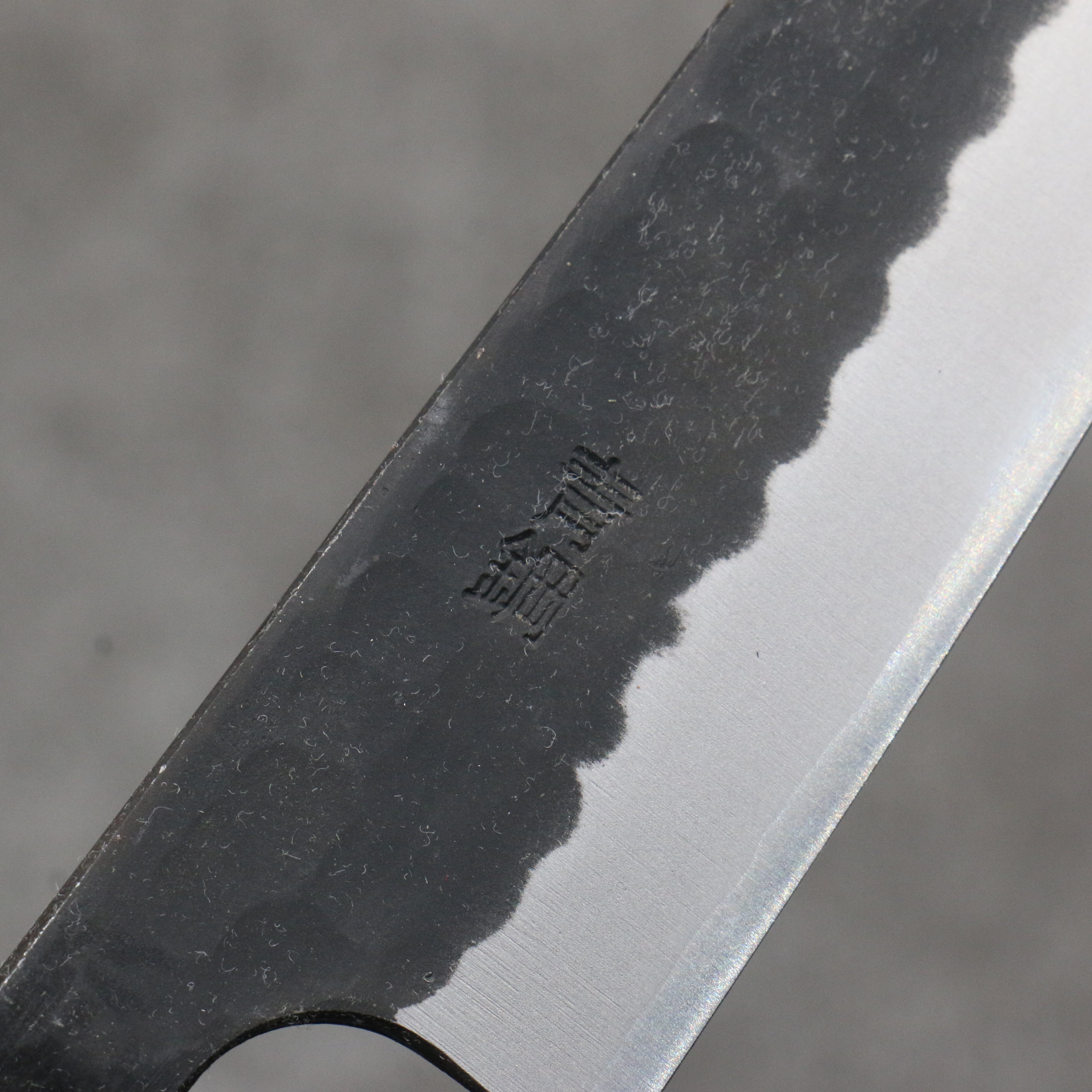 Nao Yamamoto Blue Steel Kurouchi Petty-Utility 135mm Shitan & Black Pakkawood Handle - Seisuke Knife